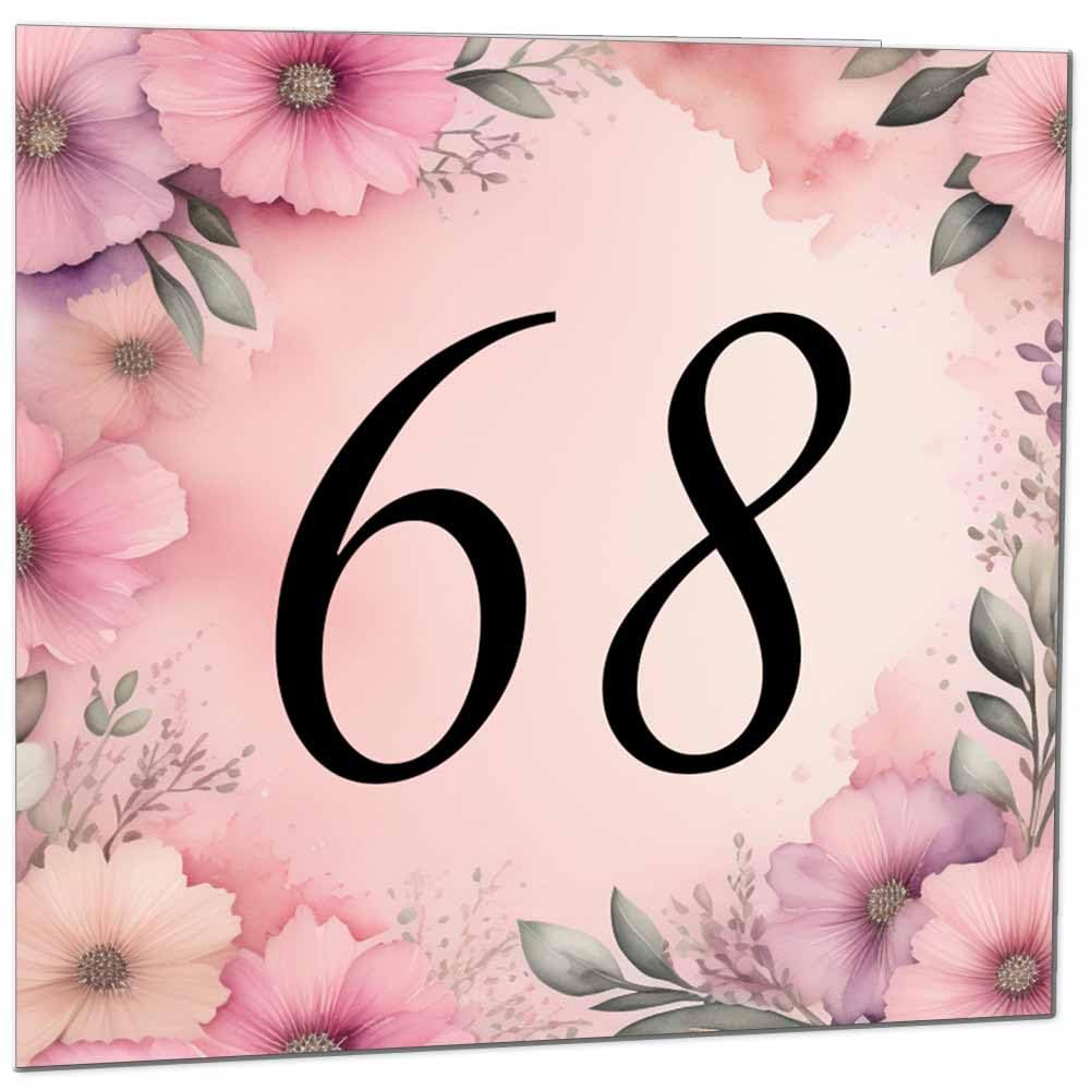Birthday Card for Women Men - Pink Floral Birthday Cards for 39 year old woman thirty Nine, thirty ninth Ladies Mum Aunt Sister Niece Daughter