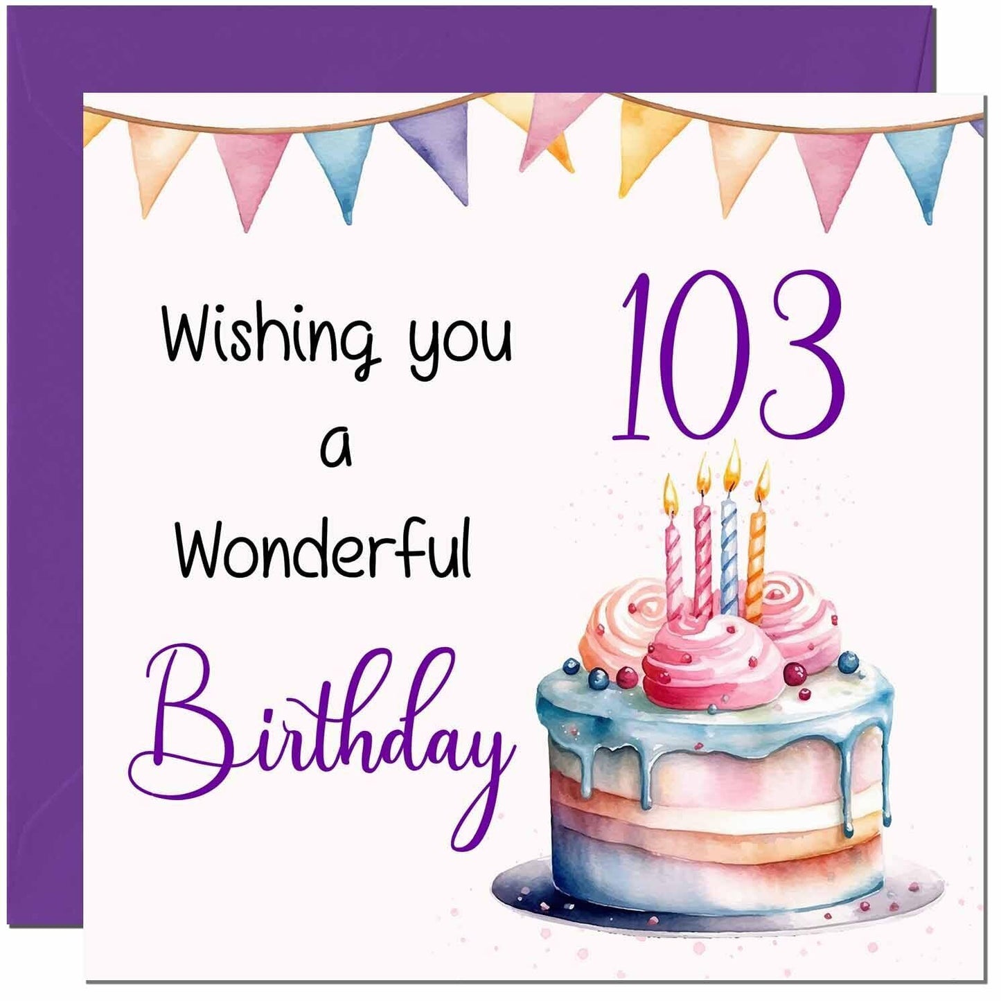 Birthday Card for Men Women Cake Numbers