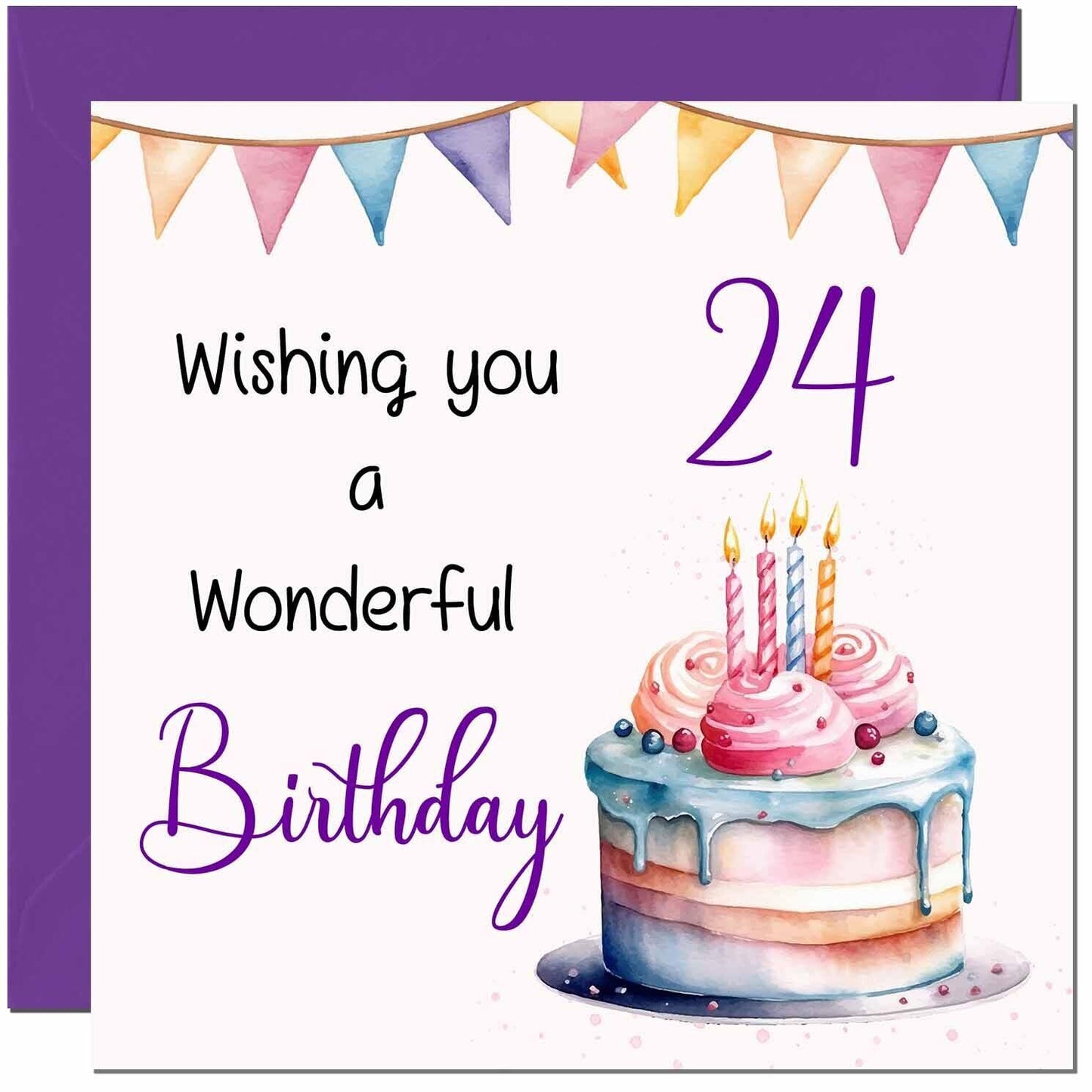 Birthday Card for Men Women Cake Numbers