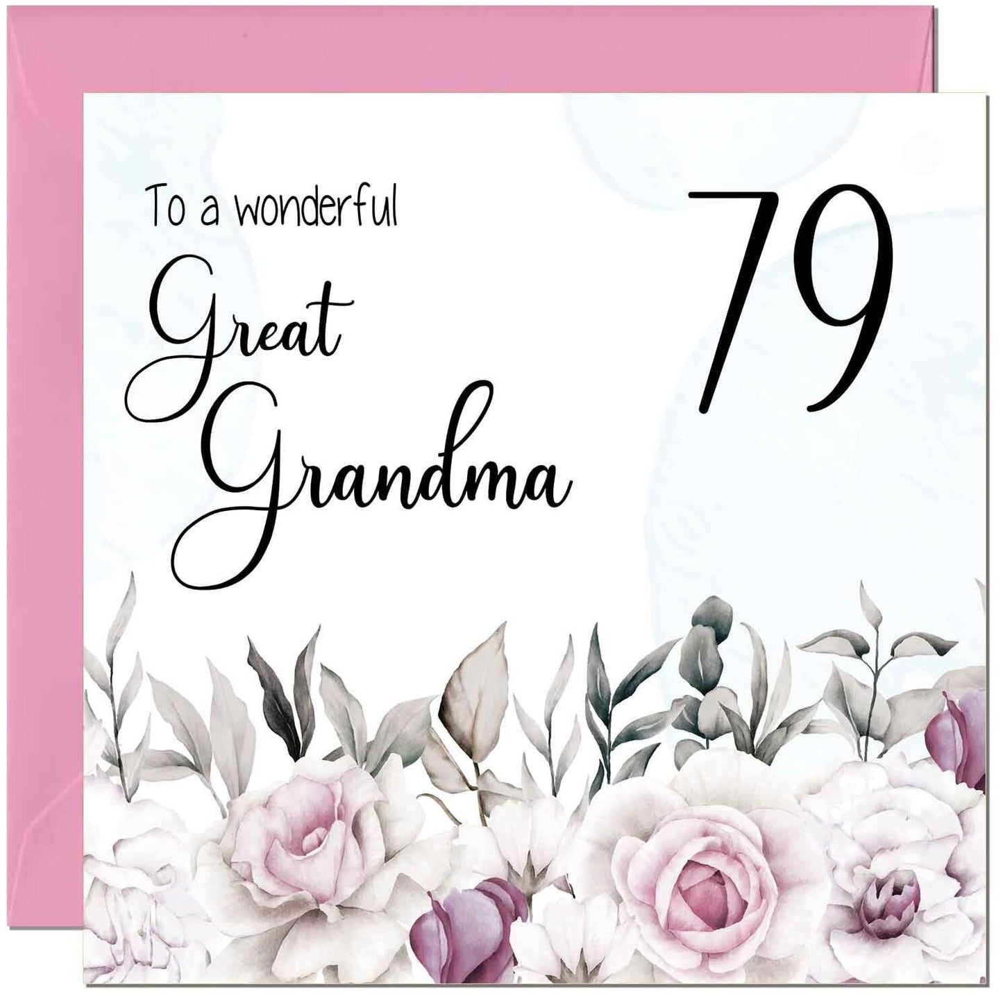 Great Grandma Birthday Card - Floral Elegant