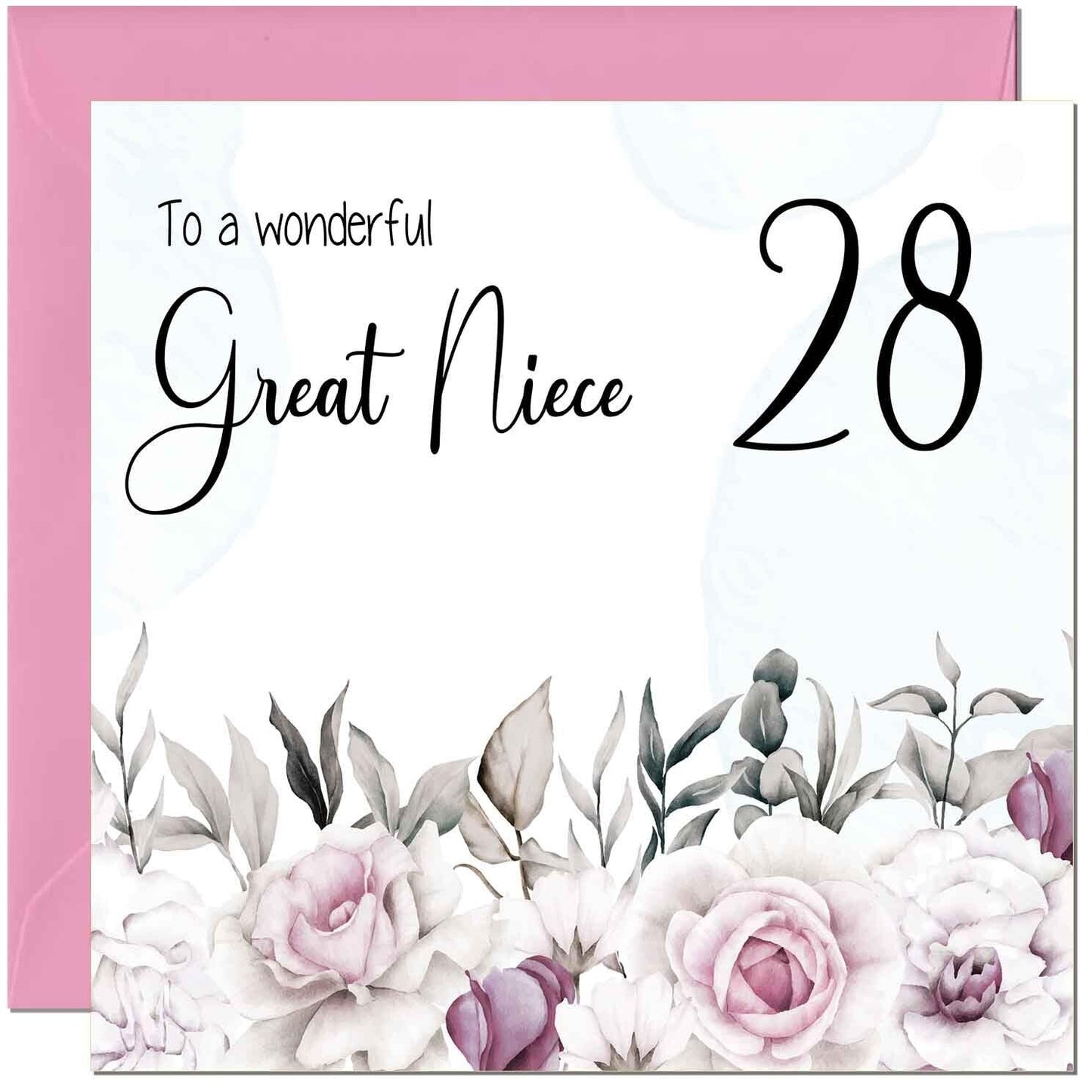 Great Niece's Birthday Card for Great Niece Floral Elegant