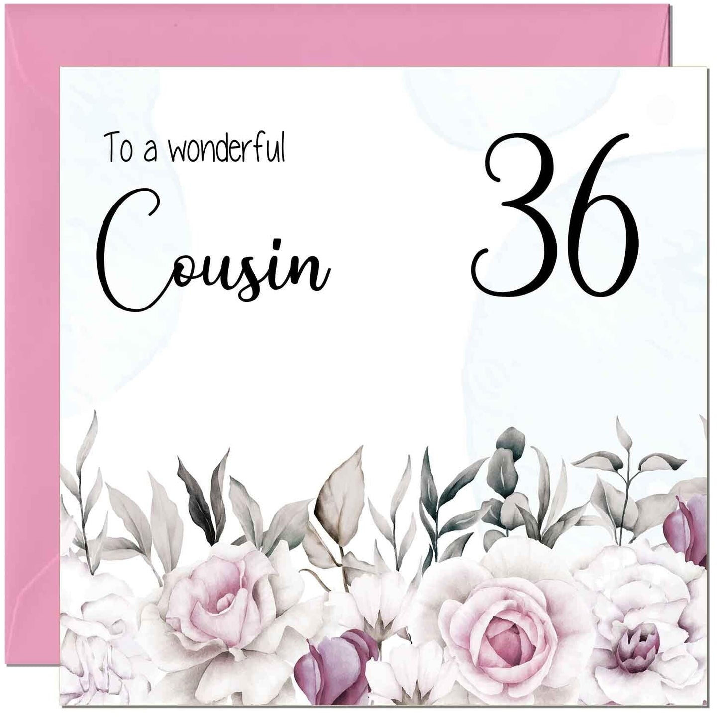 Cousin Birthday Card Floral Elegant Best Cousin's