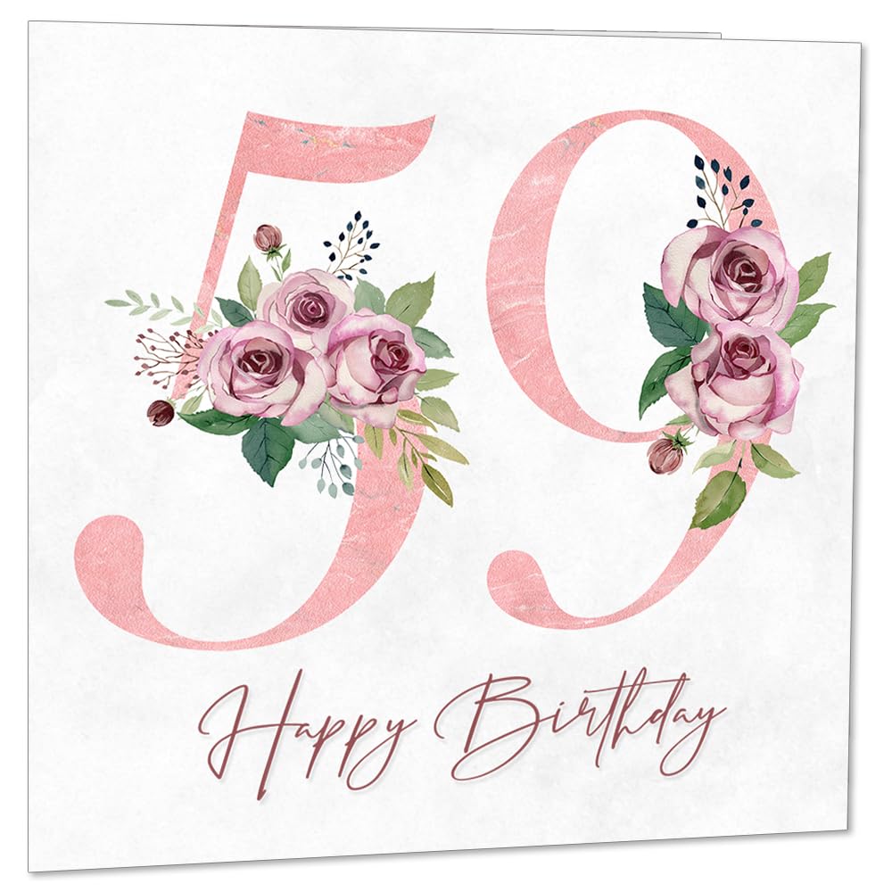 Birthday Card for Women - Floral Birthday Cards for Ladies Mum Aunt Sister Nan Friend Daughter