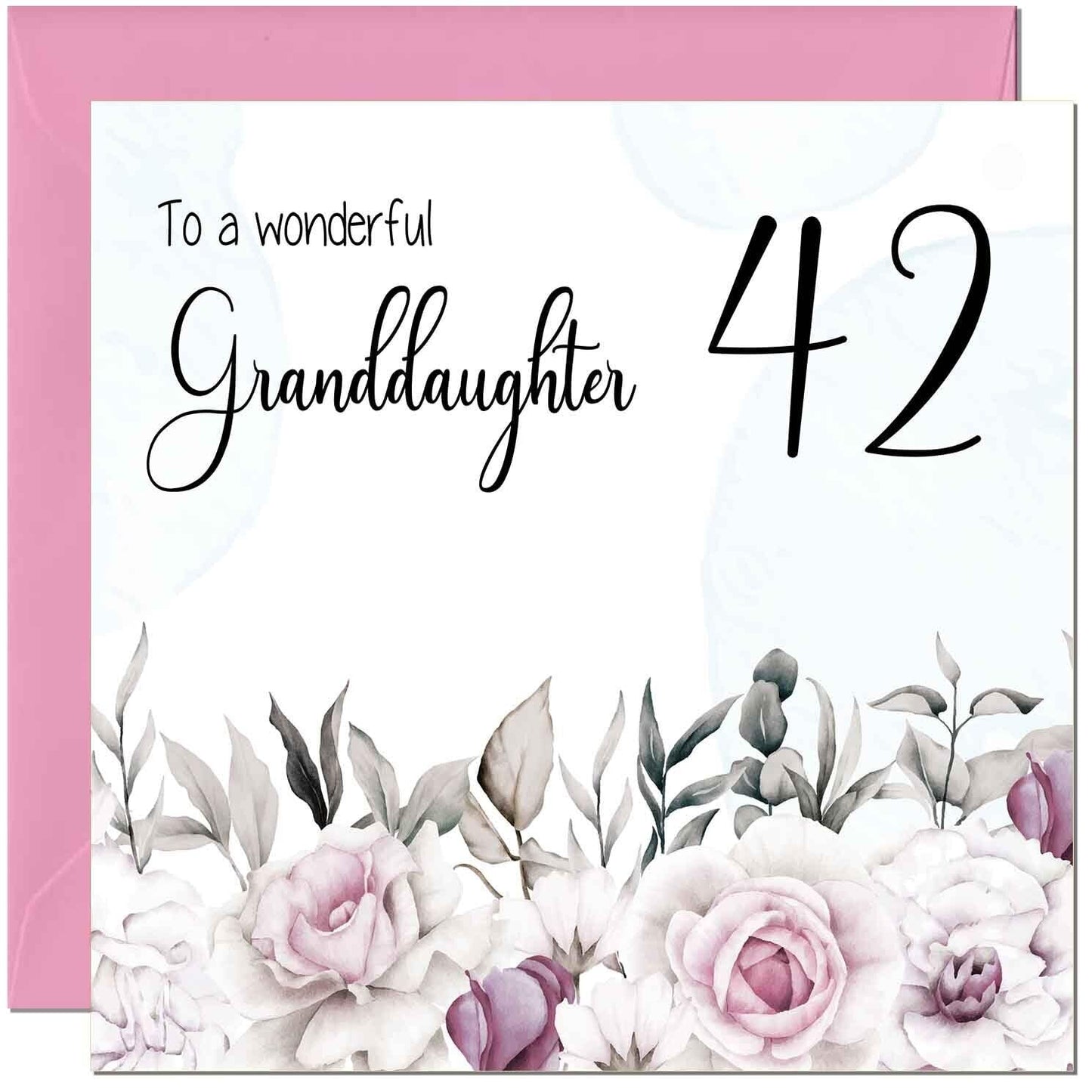 Granddaughter Birthday Card for Granddaughter Floral Elegant