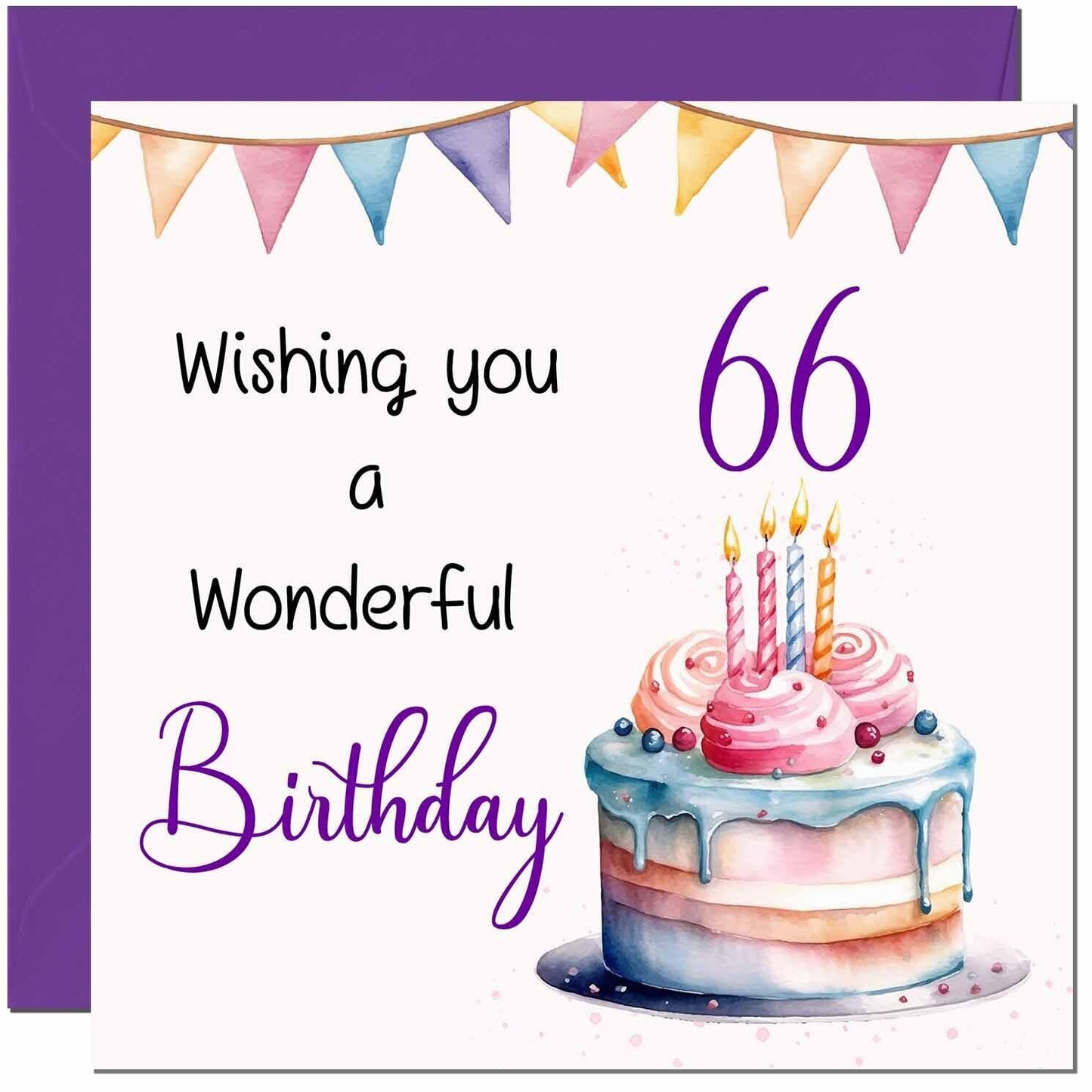 Birthday Card for Men Women Cake Numbers