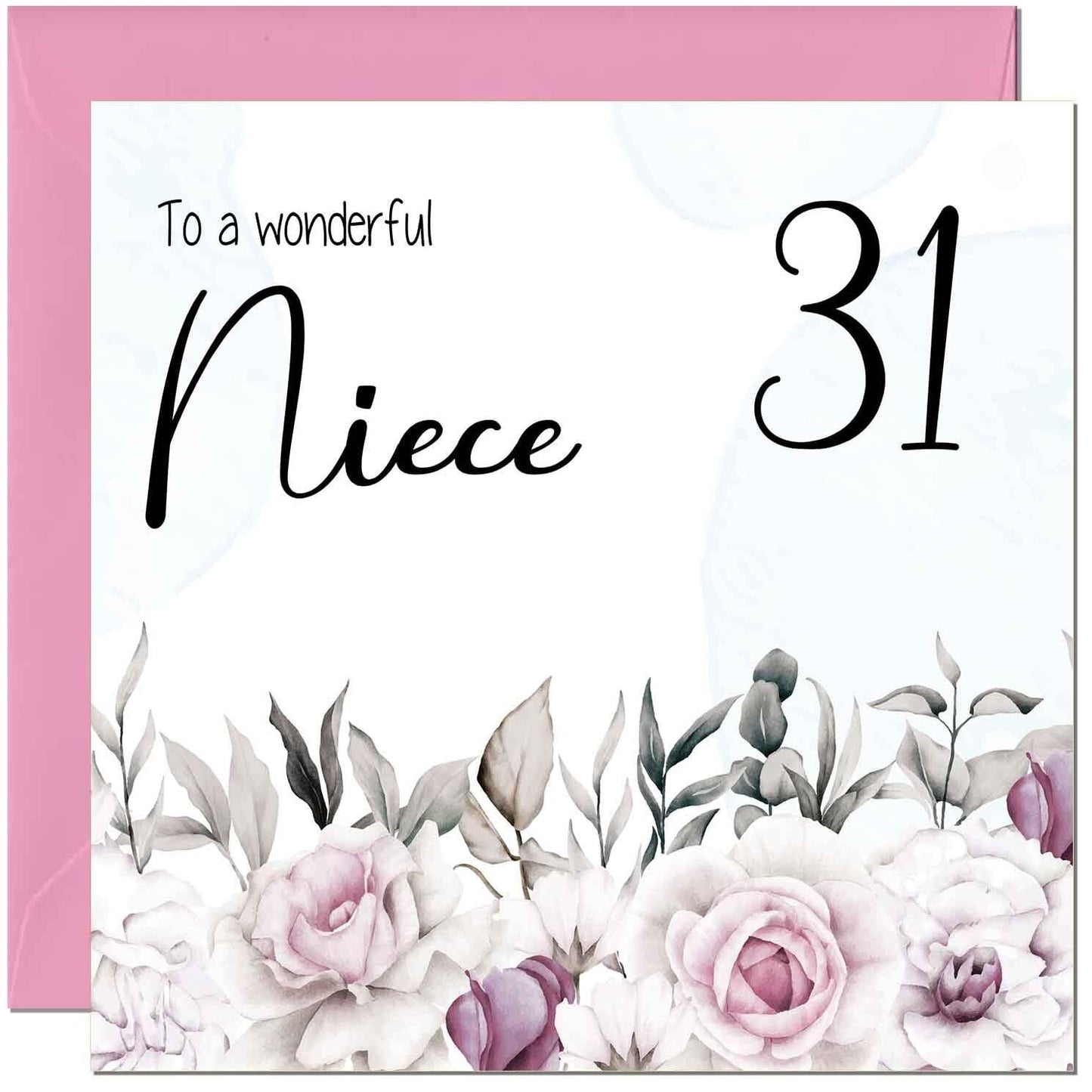 Niece's Birthday Card for Niece Floral Elegant