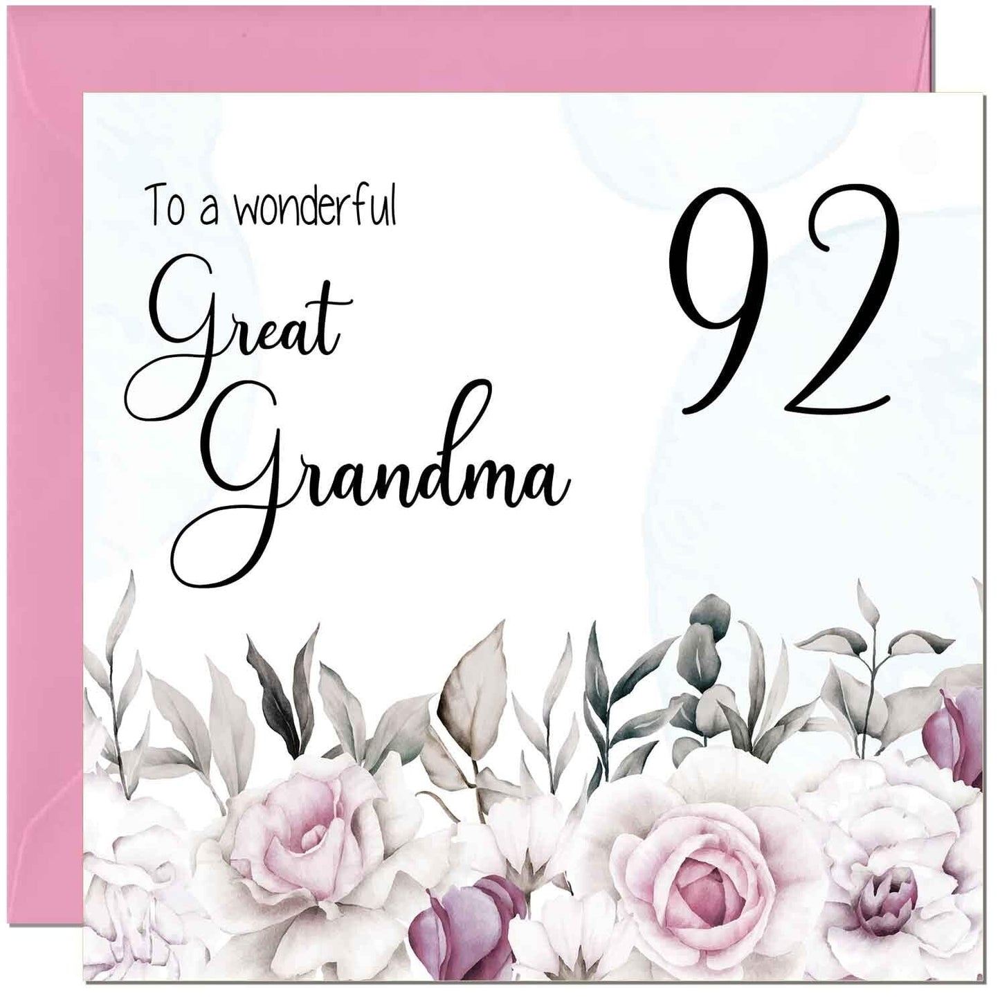 Great Grandma Birthday Card - Floral Elegant
