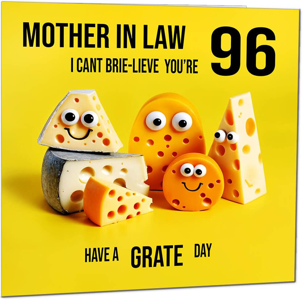 Mother in Law funny Birthday Card - Cheese Pun Funny Mother in Laws