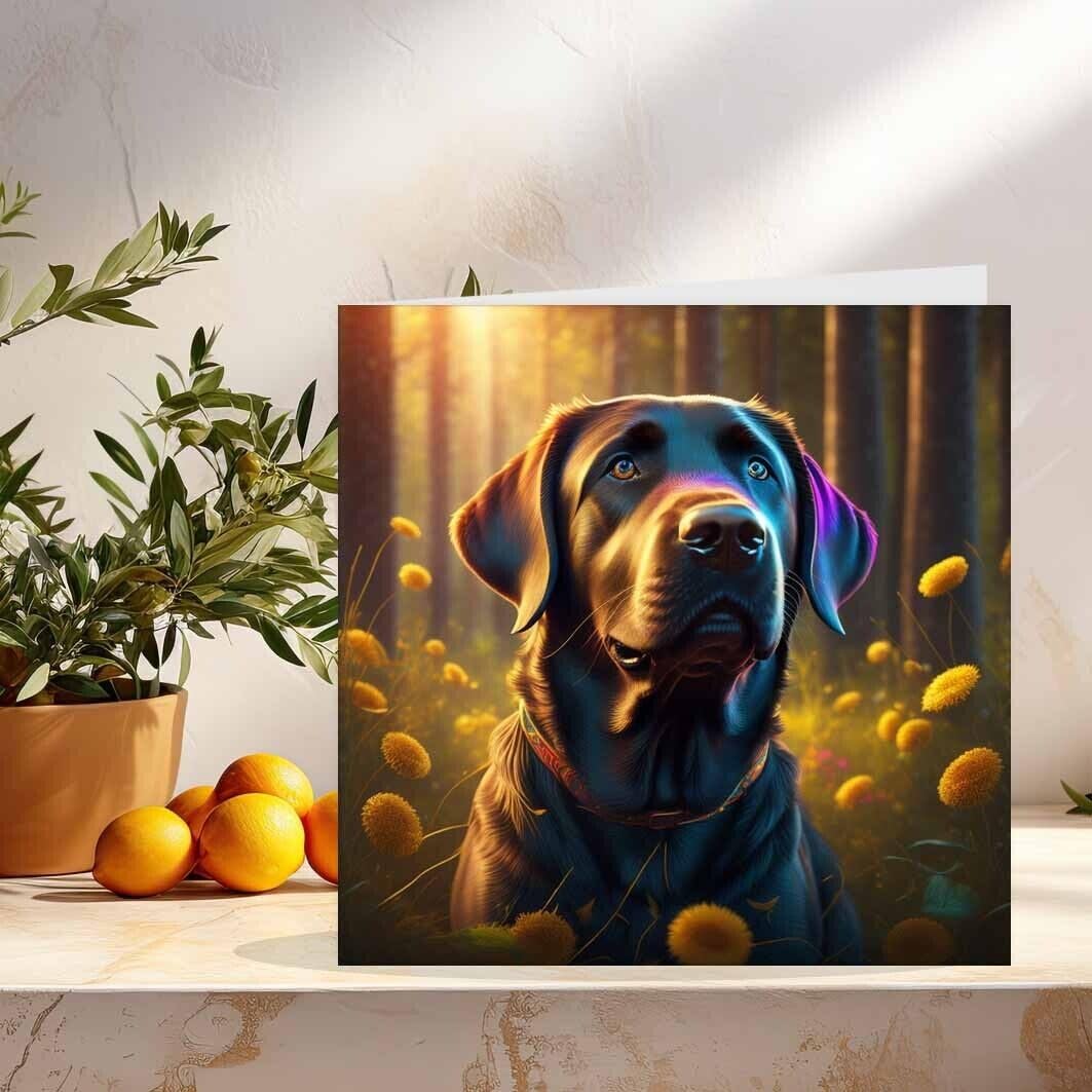 Labrador Birthday Card Labrador Dog Greeting Card 145 x 145mm
