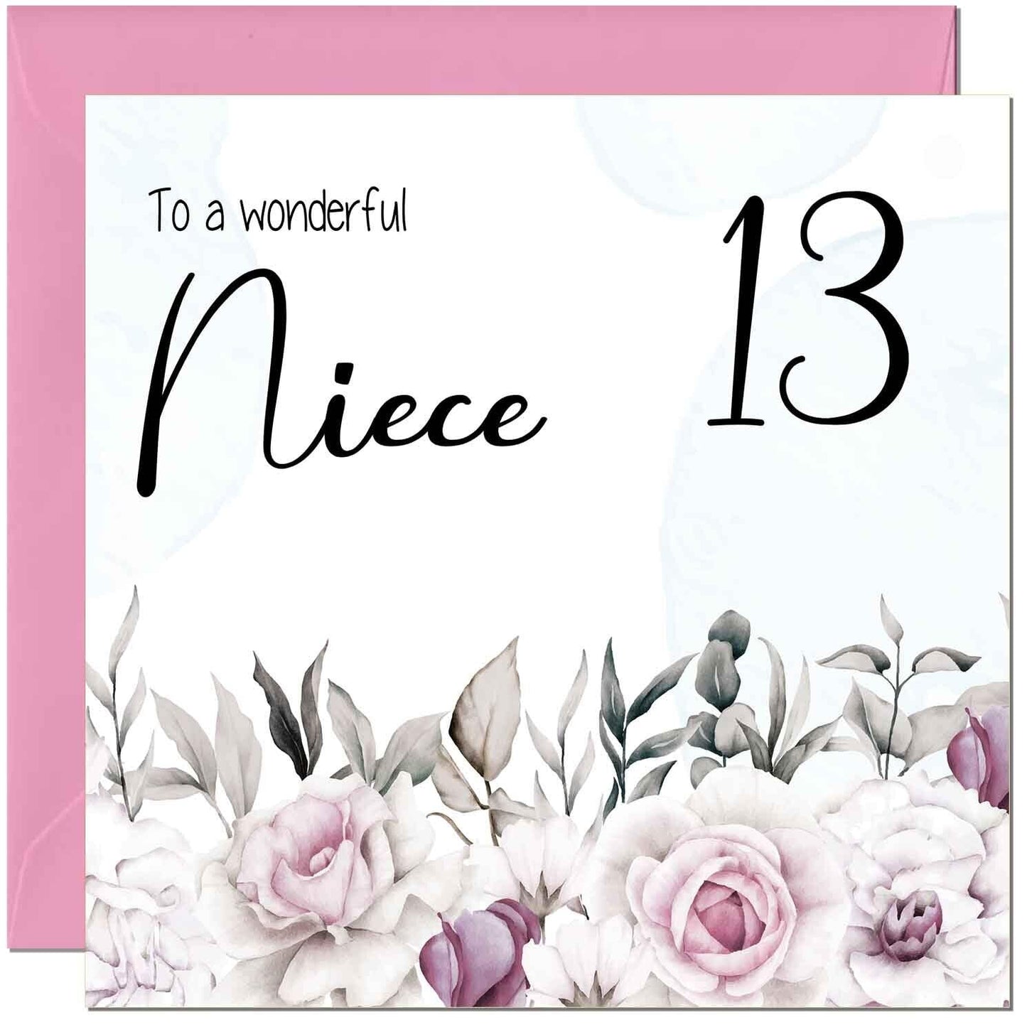 Niece's Birthday Card for Niece Floral Elegant