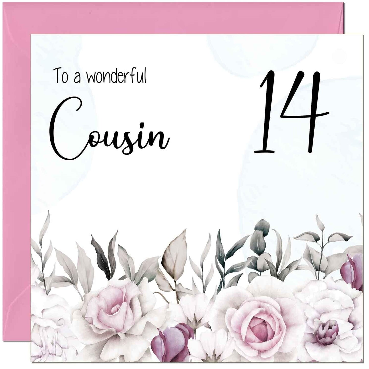 Cousin Birthday Card Floral Elegant Best Cousin's