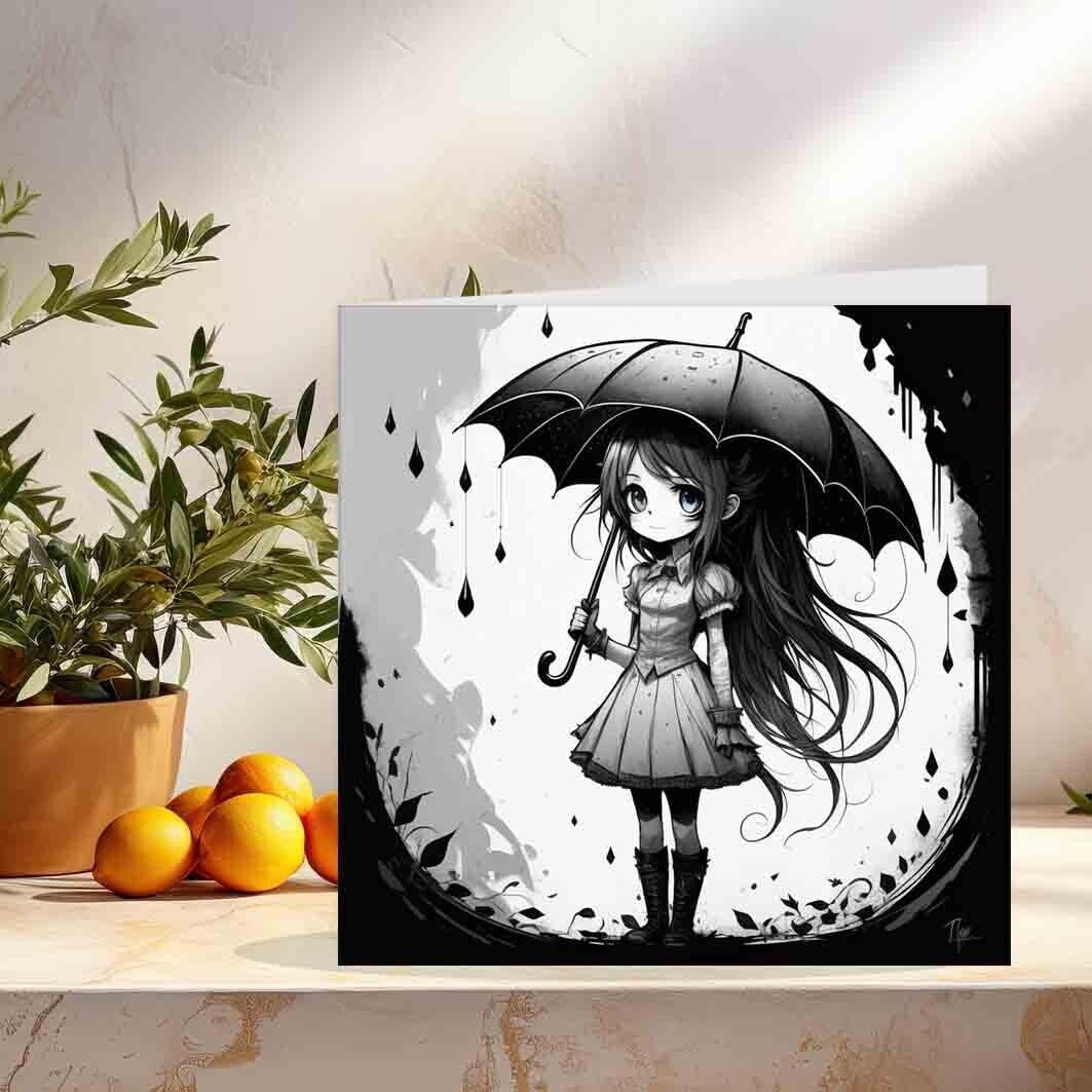 Gothic Girl Greeting Card Birthday Card 145 x 145mm
