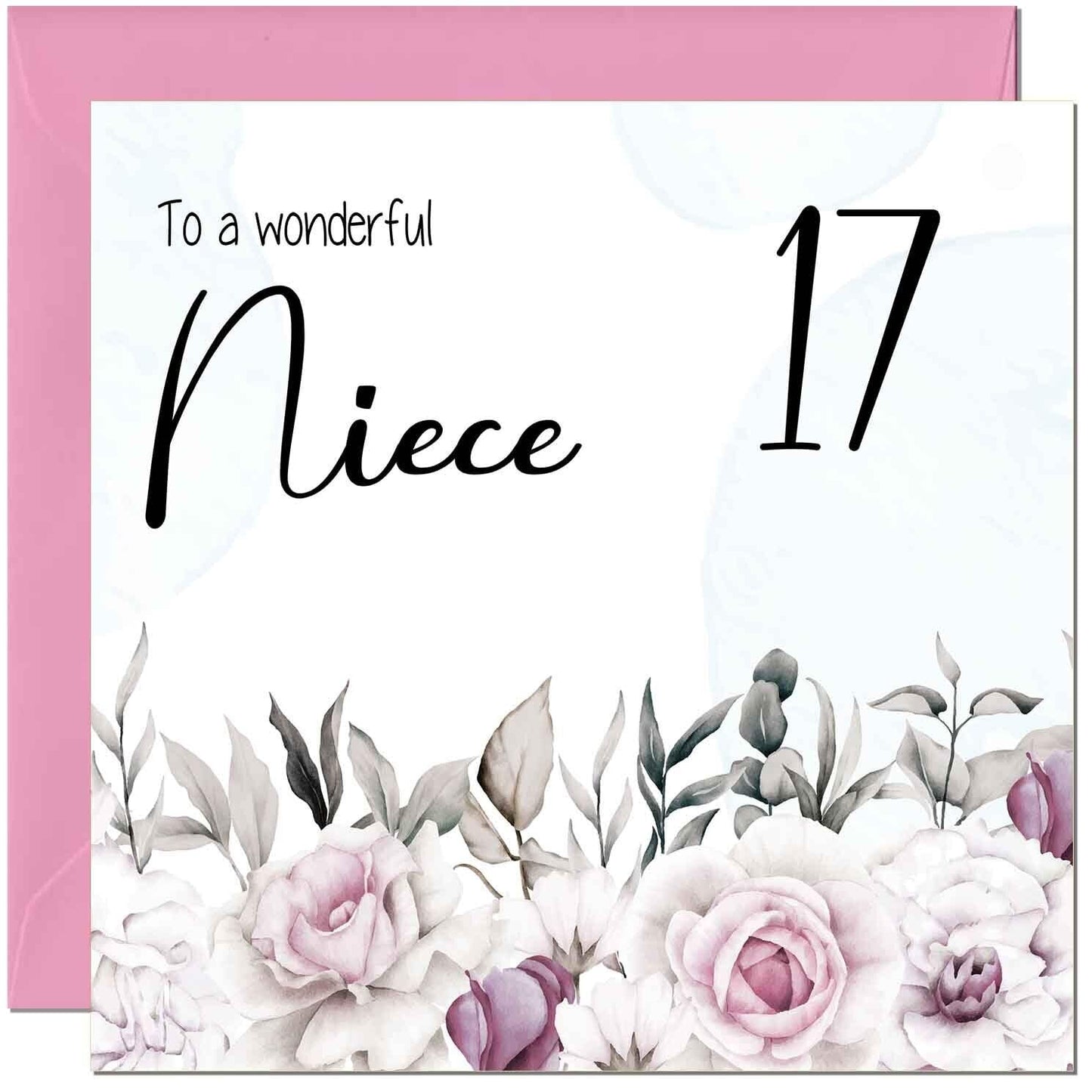 Niece's Birthday Card for Niece Floral Elegant