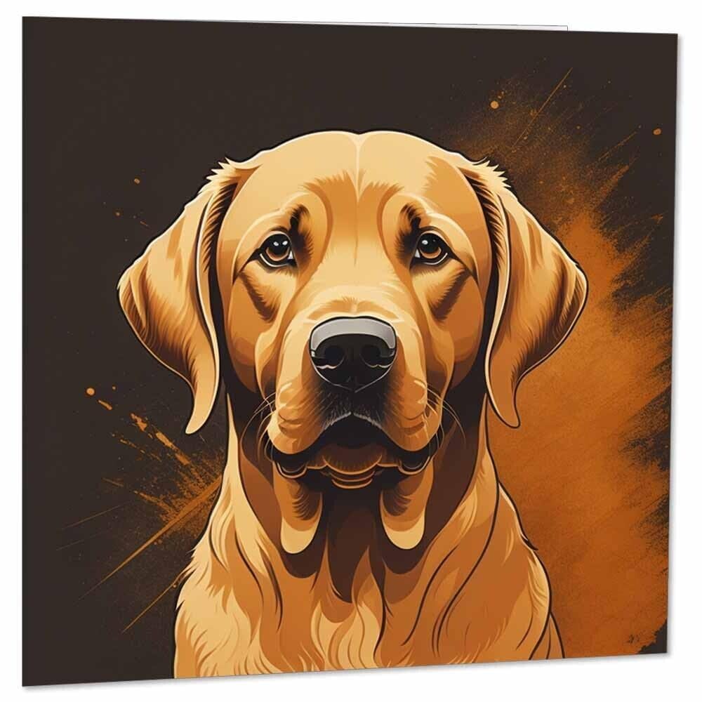 Labrador Greeting Card Dog Yellow Lab Birthday Card 145 x 145mm