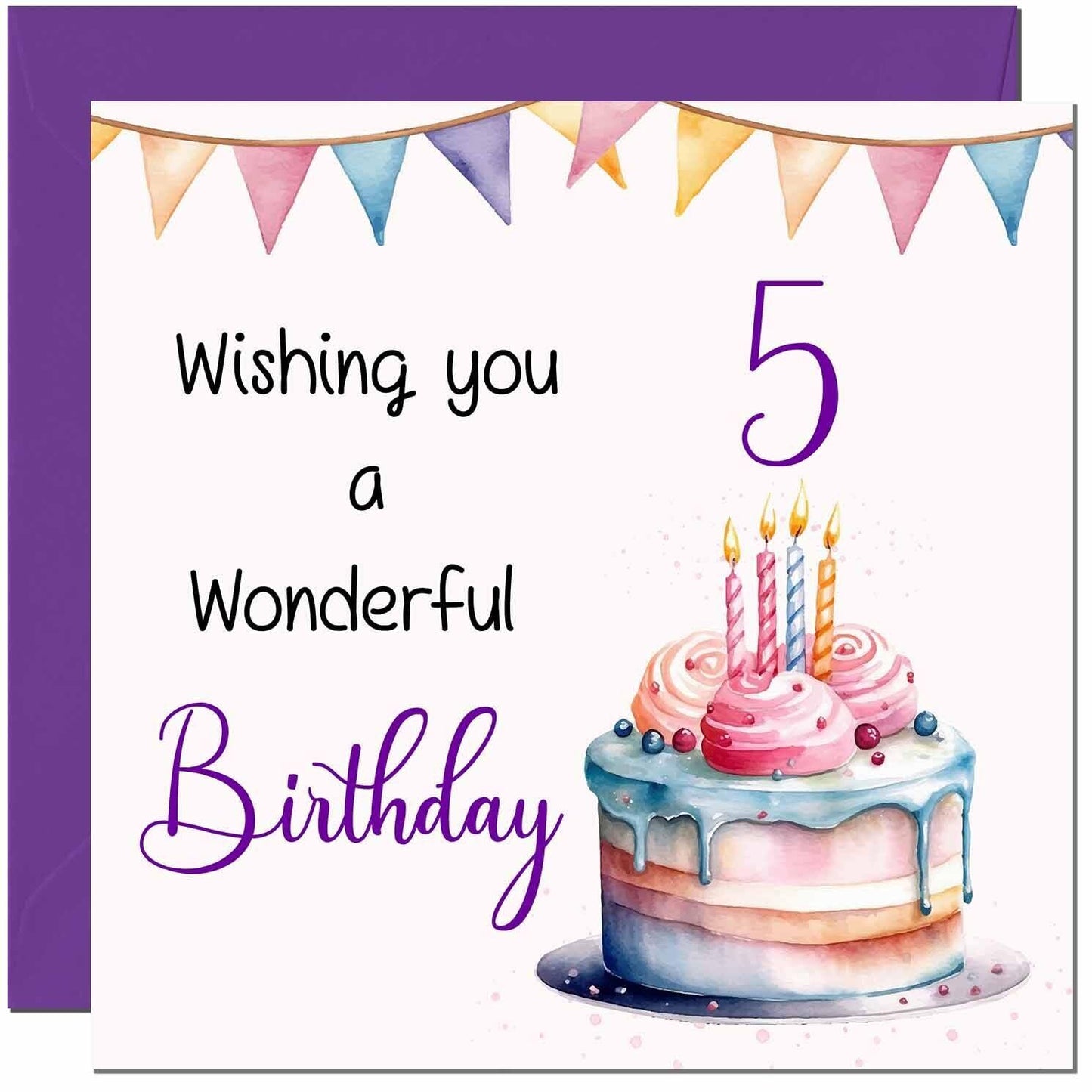 Birthday Card for Men Women Cake Numbers