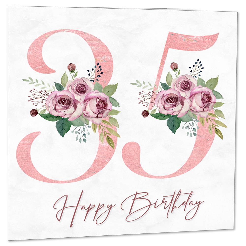 Birthday Card for Women - Floral Birthday Cards for Ladies Mum Aunt Sister Nan Friend Daughter