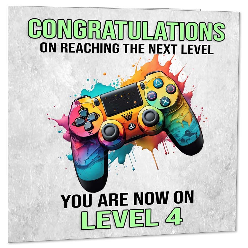 Gaming Birthday Card Gamer Happy Birthday Card Teenager Boys 145 x 145mm
