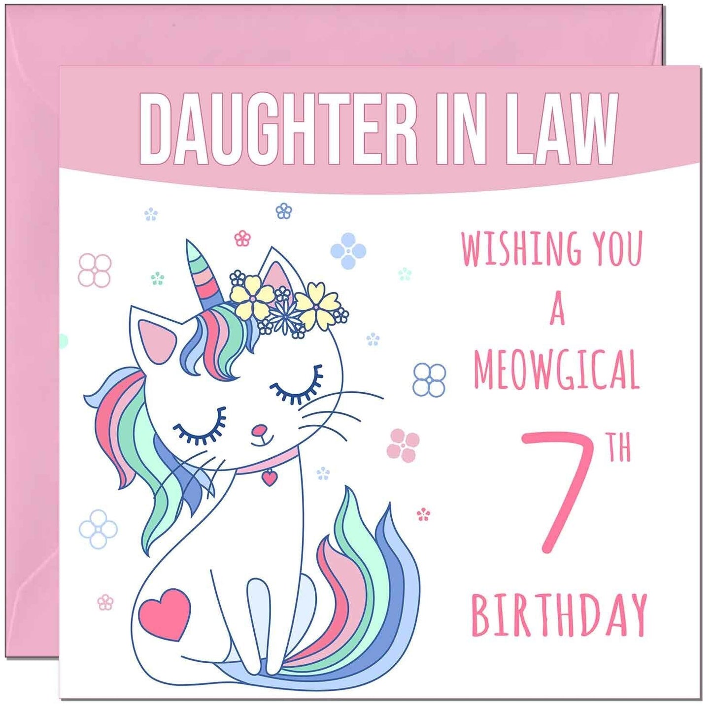 Daughter in Law Birthday Card - Meowgical Funny Cat