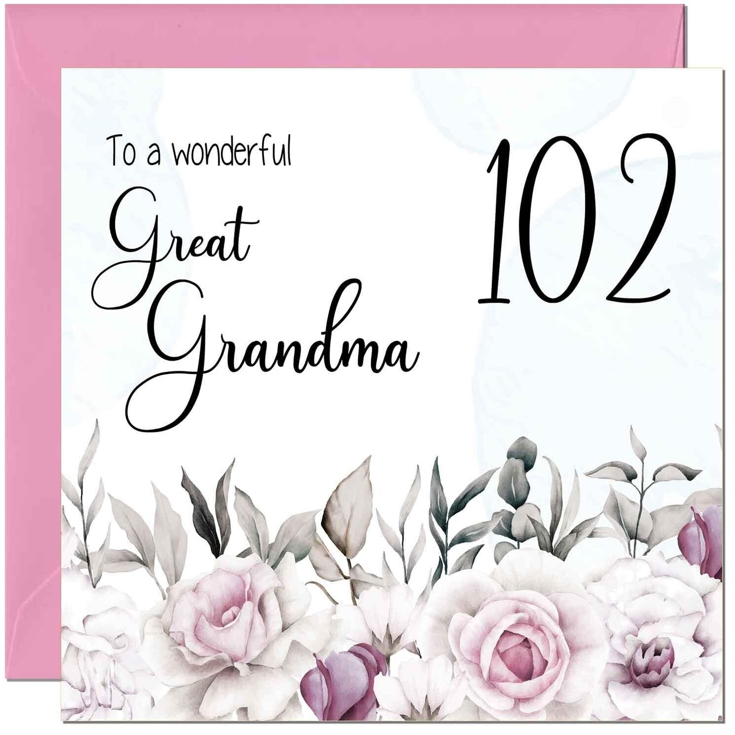 Great Grandma Birthday Card - Floral Elegant