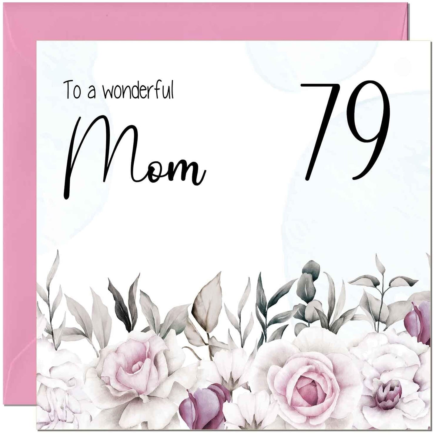 Mom Birthday Card Floral Elegant Best Mom's