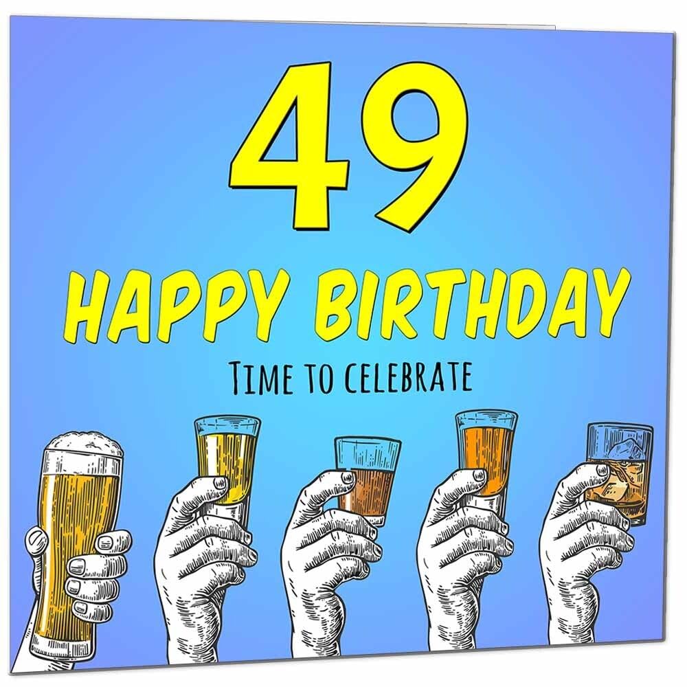 Birthday Card for Men Him Beer Drinks Men's