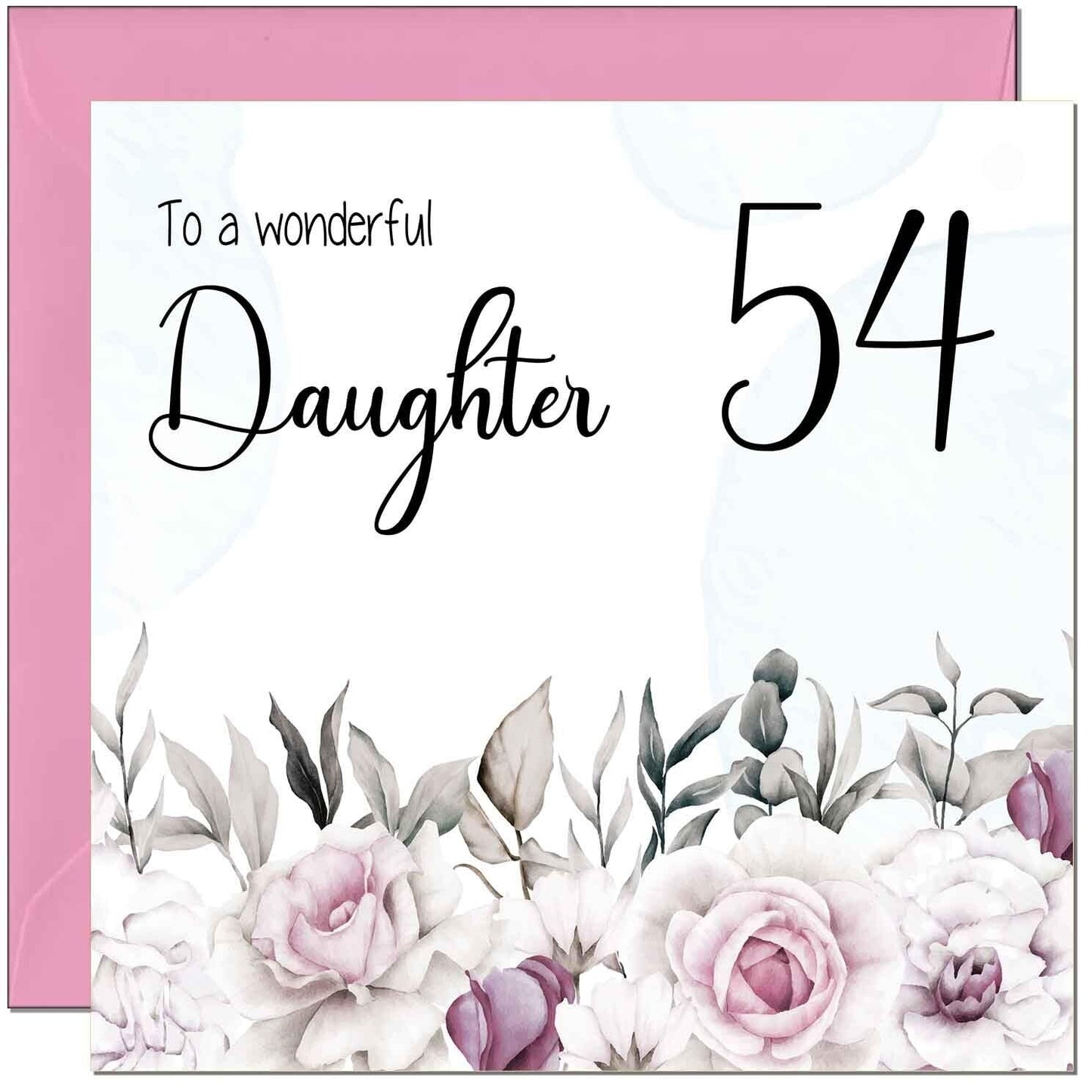 Daughter Birthday Card for Daughter Floral Elegant