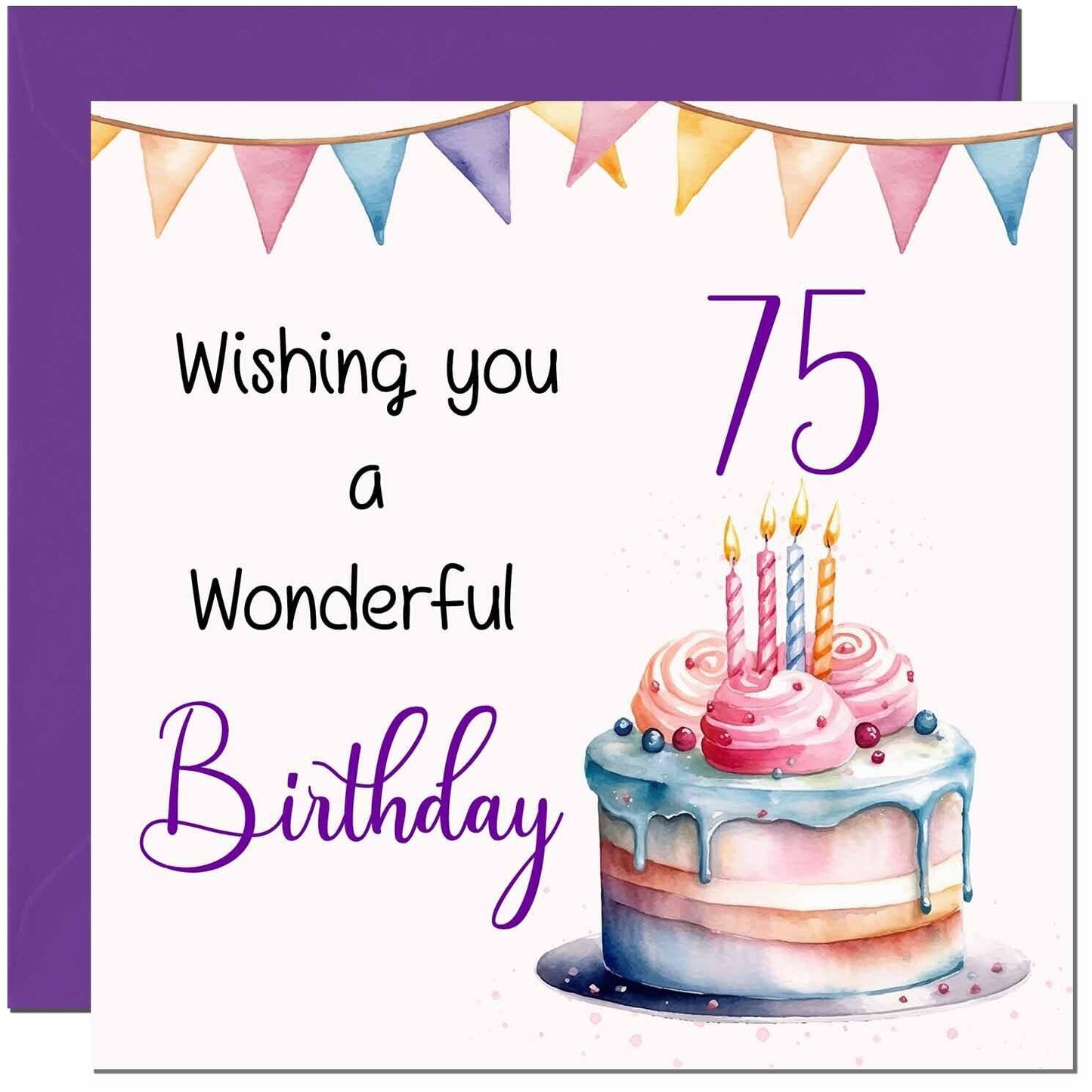 Birthday Card for Men Women Cake Numbers