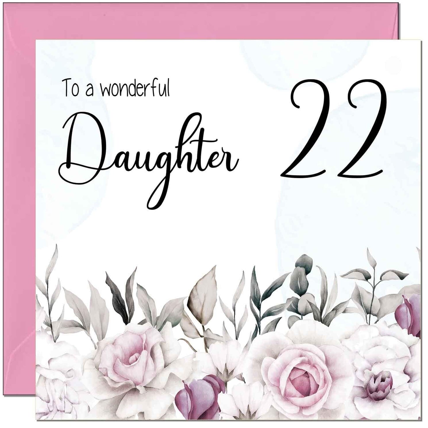 Daughter Birthday Card for Daughter Floral Elegant