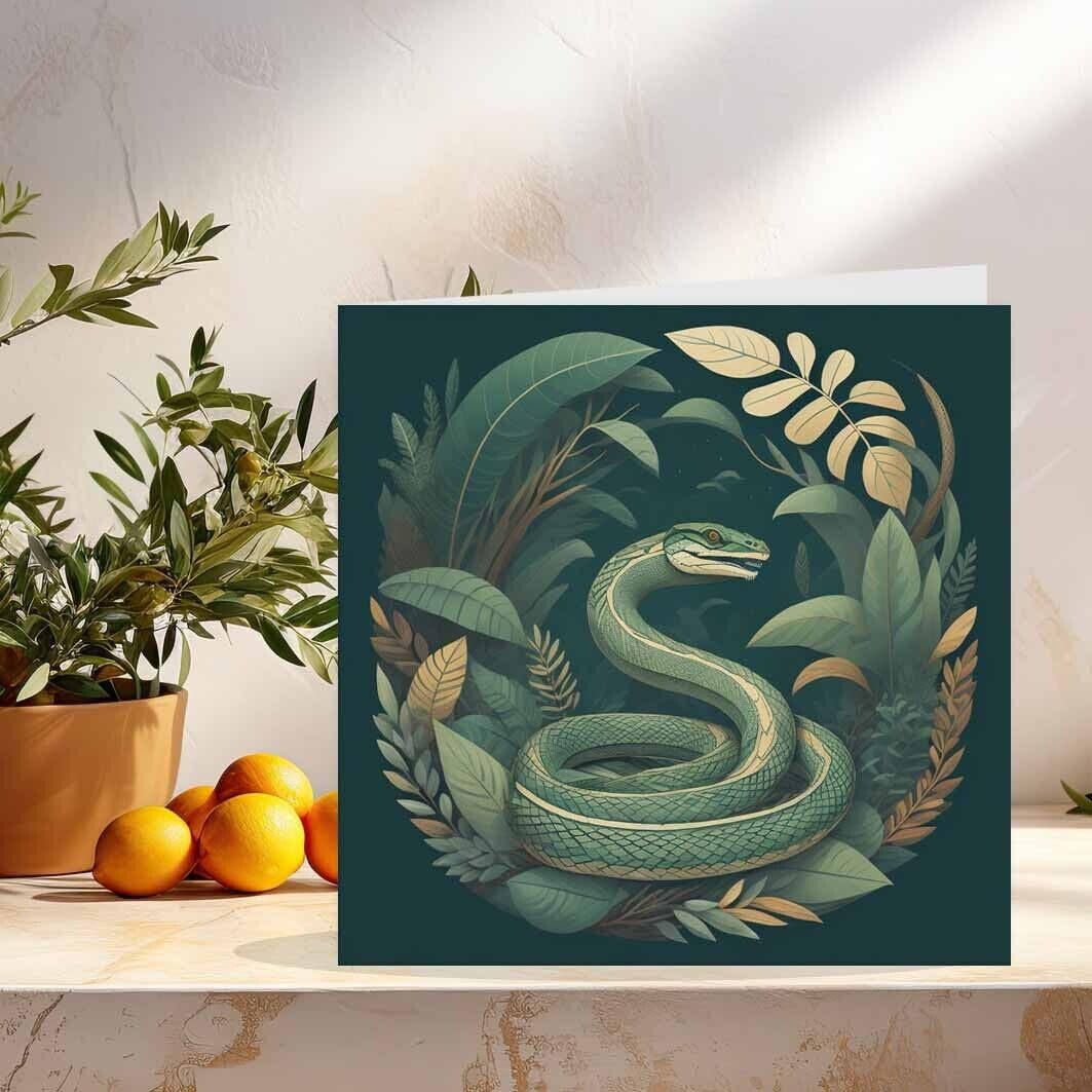 Snake Greeting Card Birthday Card 145 x 145mm