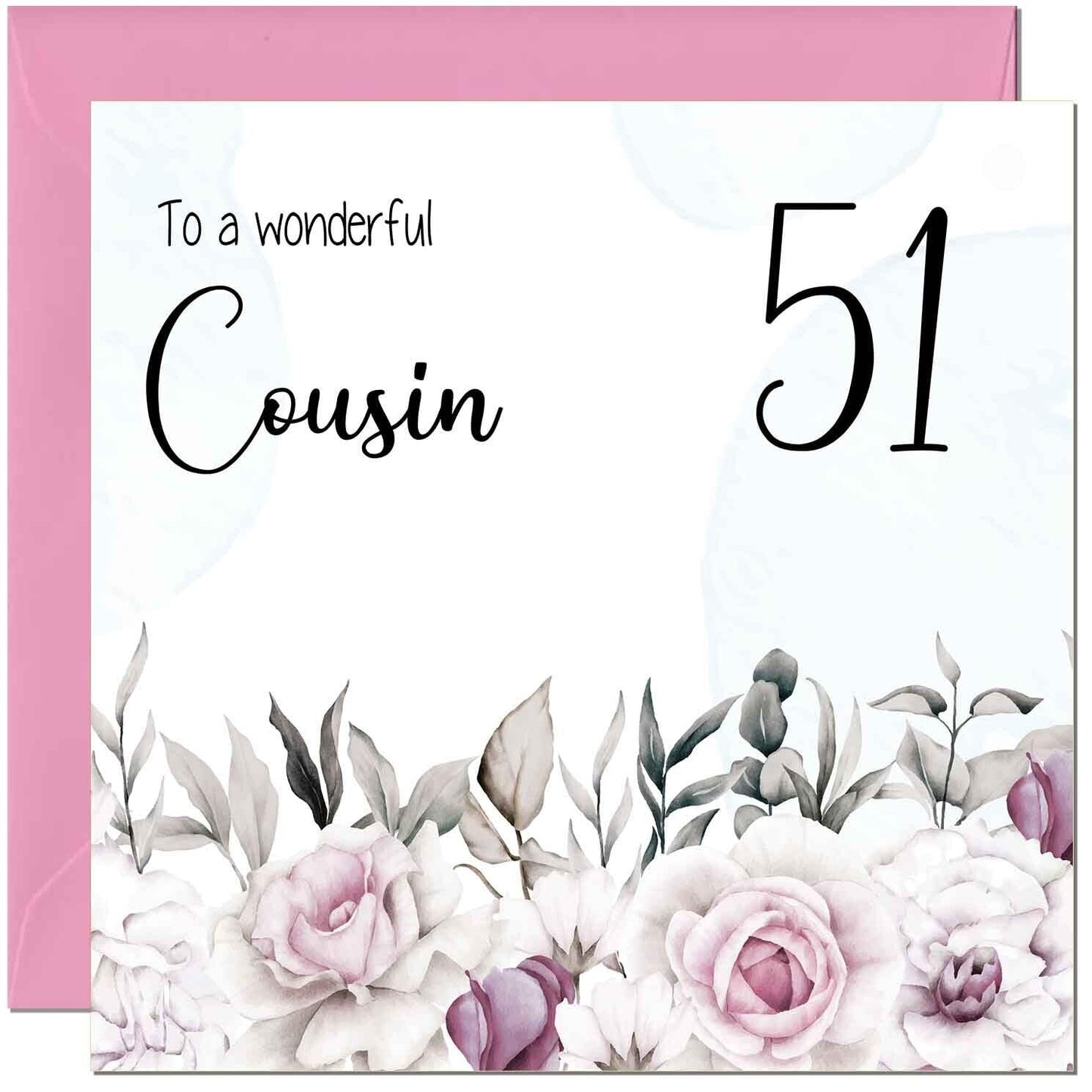 Cousin Birthday Card Floral Elegant Best Cousin's