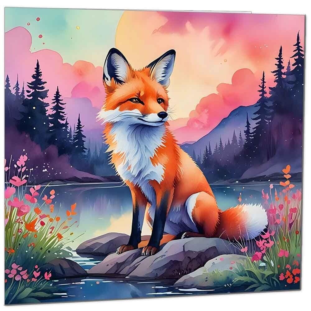 Fox Greeting Card - Any Occasion - beautiful Fox Illustration Art