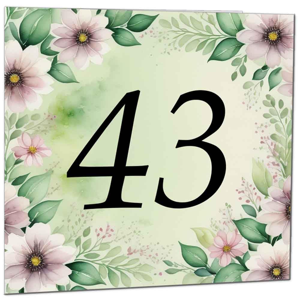 80th Birthday Card for Women Men - Green Floral Birthday Cards for 80 year old Lady Eighty Eightieth Ladies Grandma Nan Aunt Mum Sister Mom Friend
