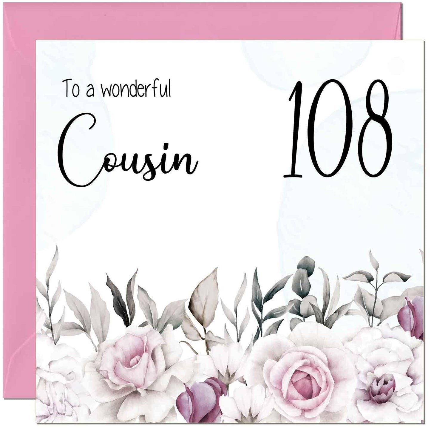 Cousin Birthday Card Floral Elegant Best Cousin's