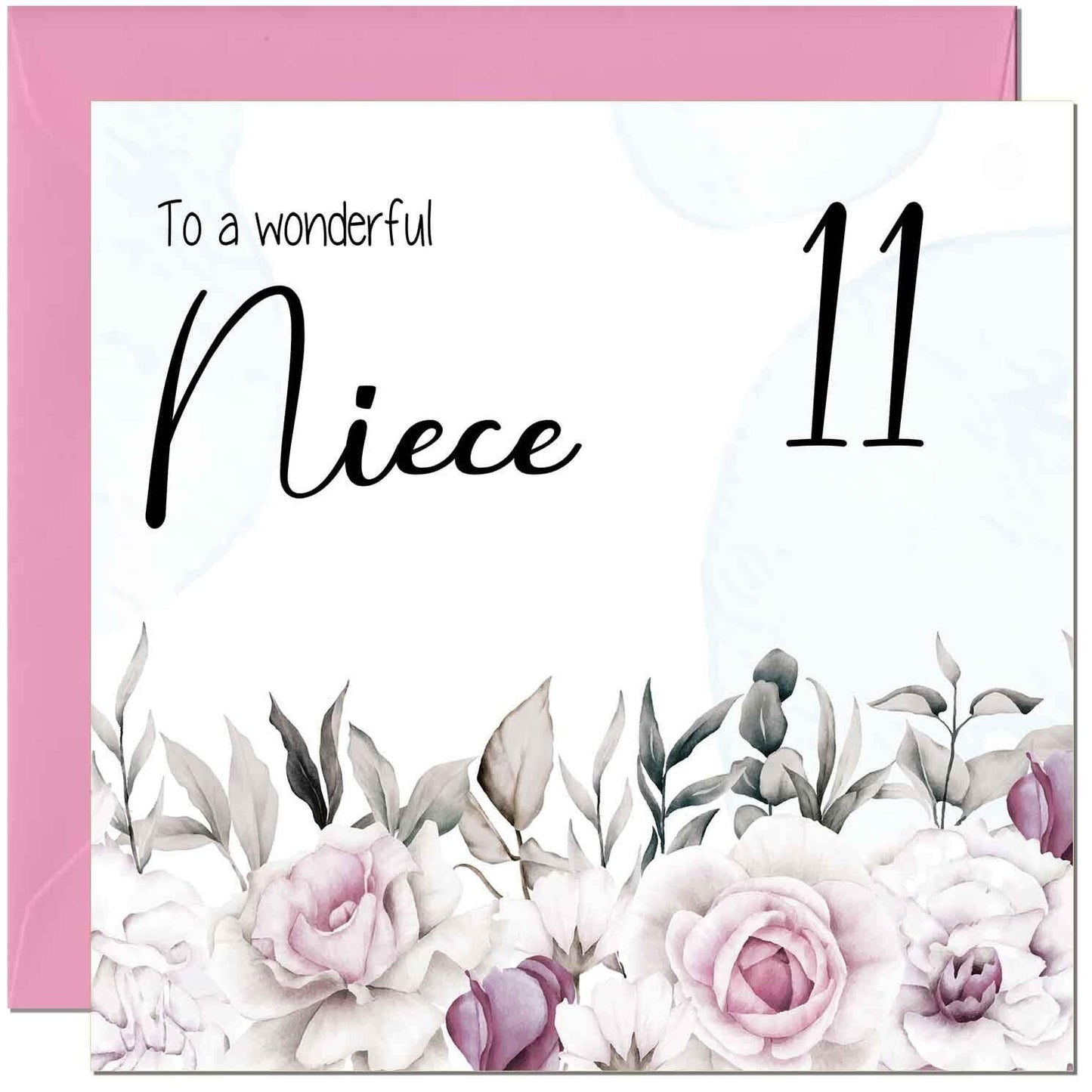 Niece's Birthday Card for Niece Floral Elegant