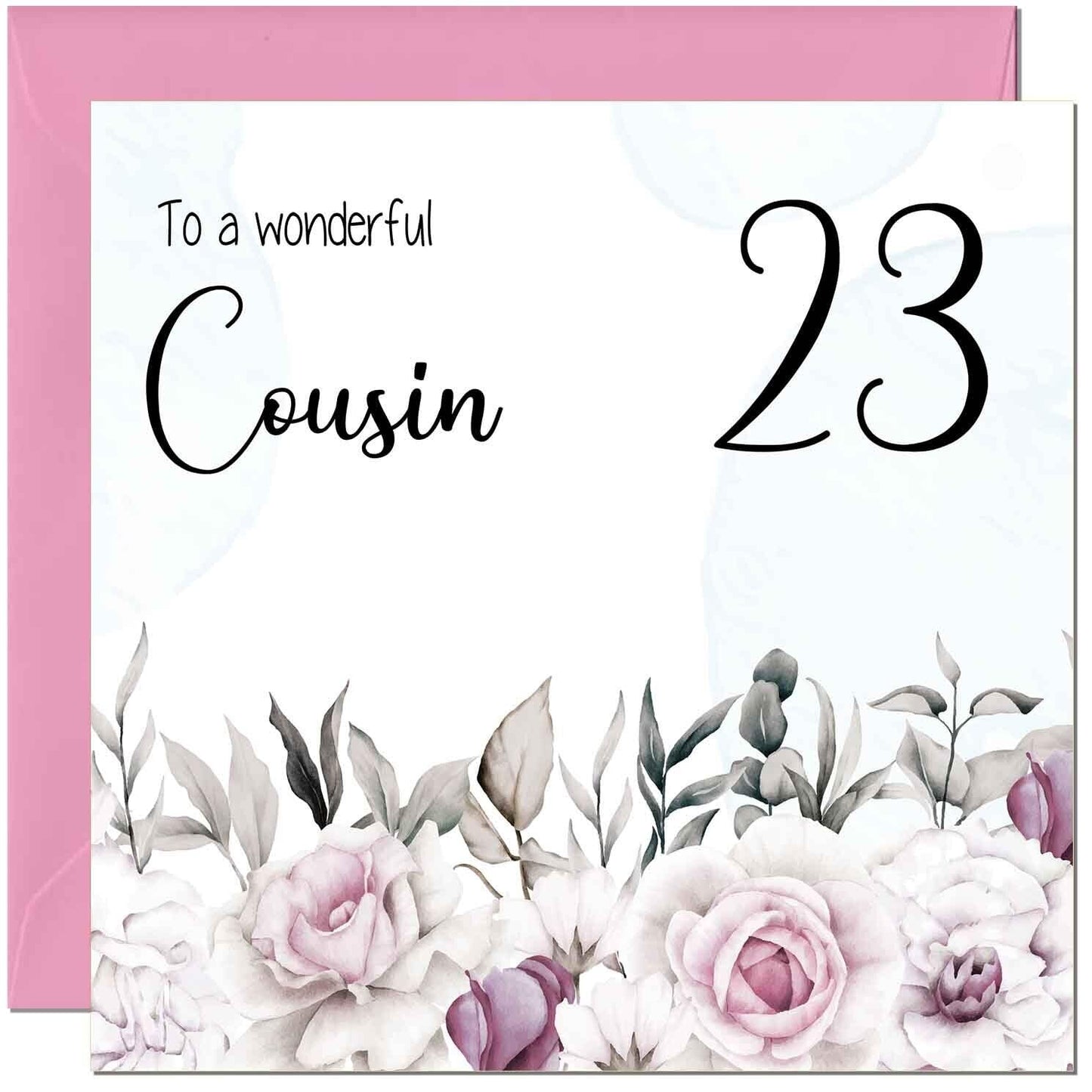 Cousin Birthday Card Floral Elegant Best Cousin's