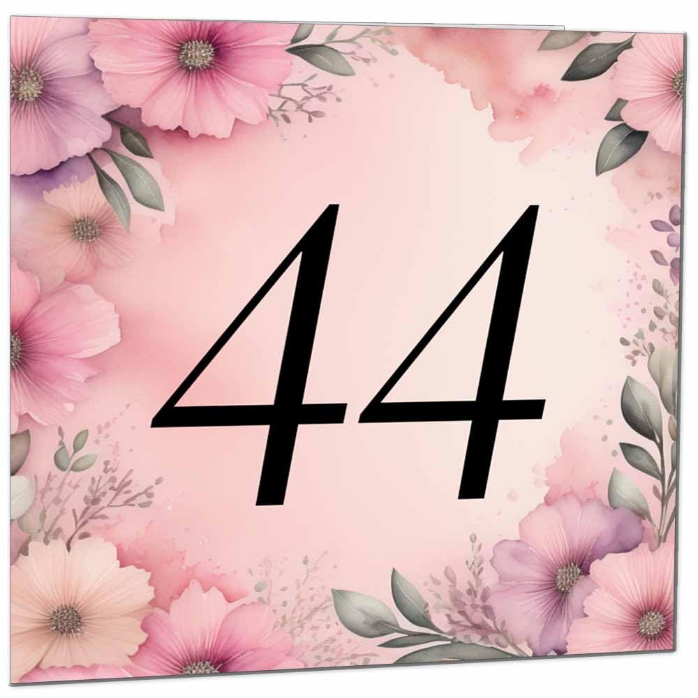 Birthday Card for Women Men - Pink Floral Birthday Cards for 39 year old woman thirty Nine, thirty ninth Ladies Mum Aunt Sister Niece Daughter