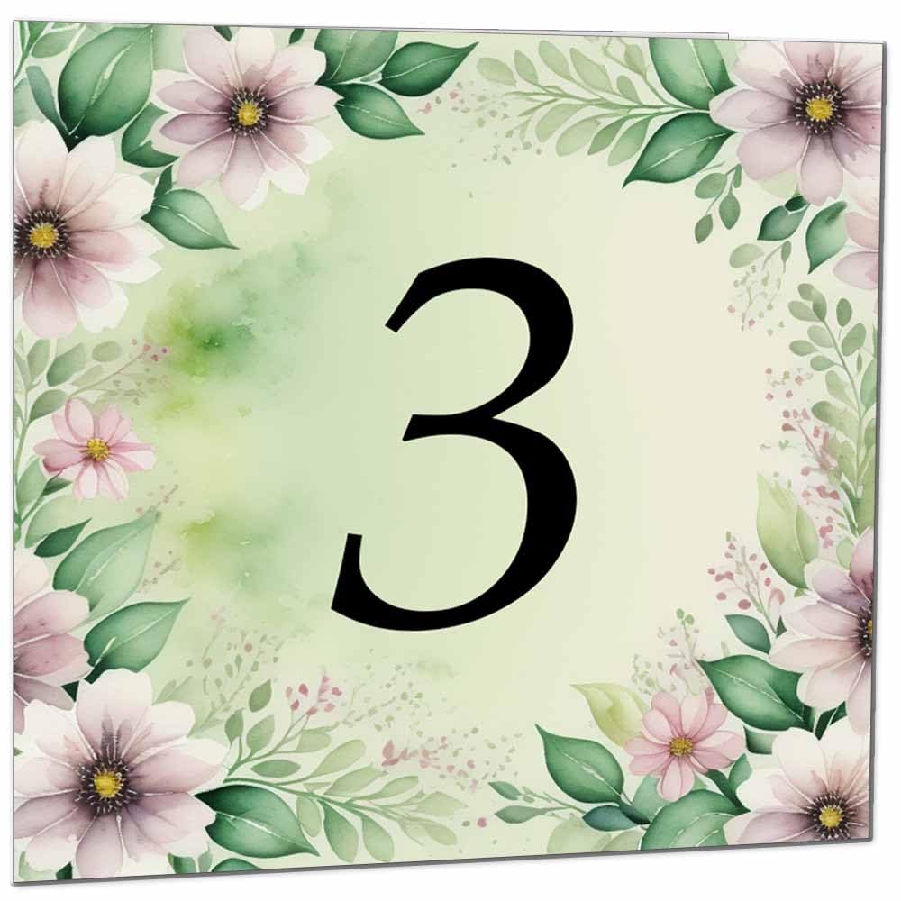 80th Birthday Card for Women Men - Green Floral Birthday Cards for 80 year old Lady Eighty Eightieth Ladies Grandma Nan Aunt Mum Sister Mom Friend