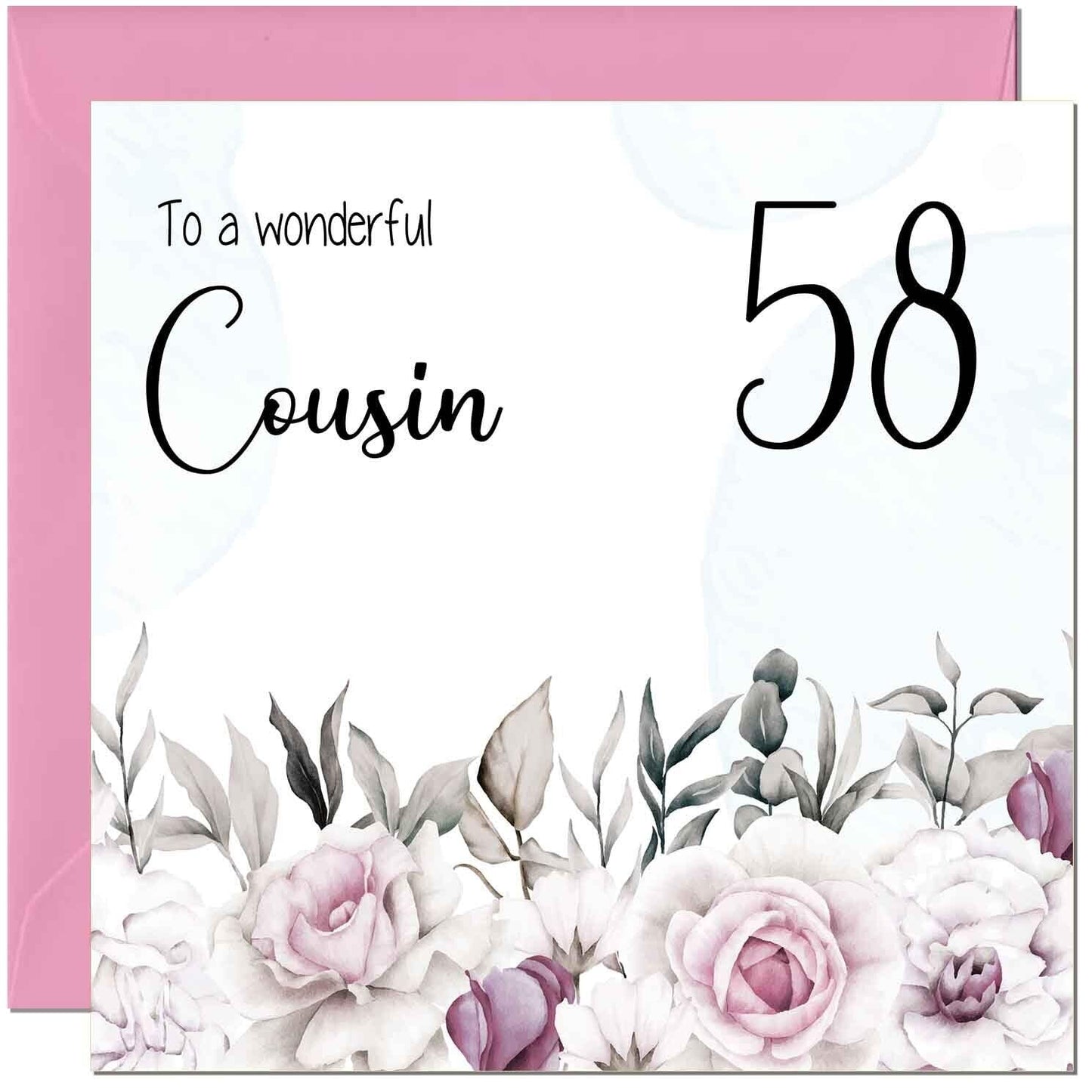 Cousin Birthday Card Floral Elegant Best Cousin's