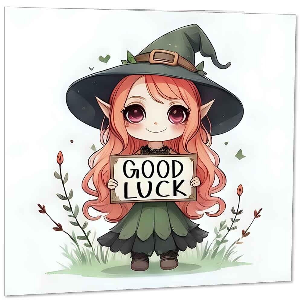 Good Luck Card for Ladies Cute New Job Card, Colleague leaving card 145x145mm