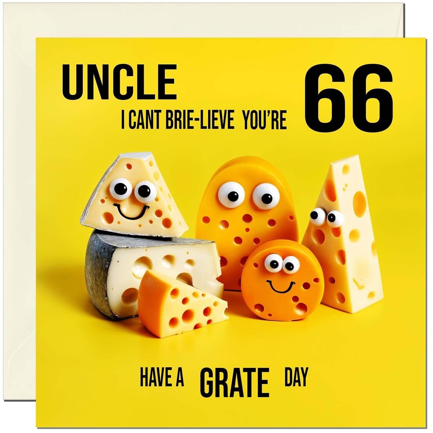 Uncle funny Birthday Card for Uncle - Cheese Pun Funny Uncles