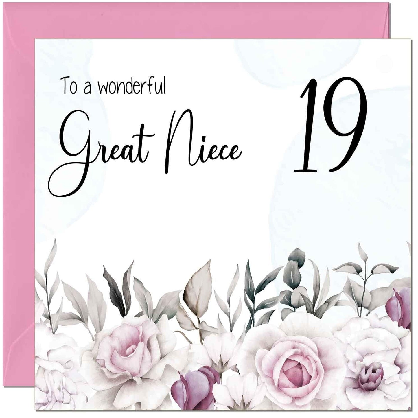 Great Niece's Birthday Card for Great Niece Floral Elegant