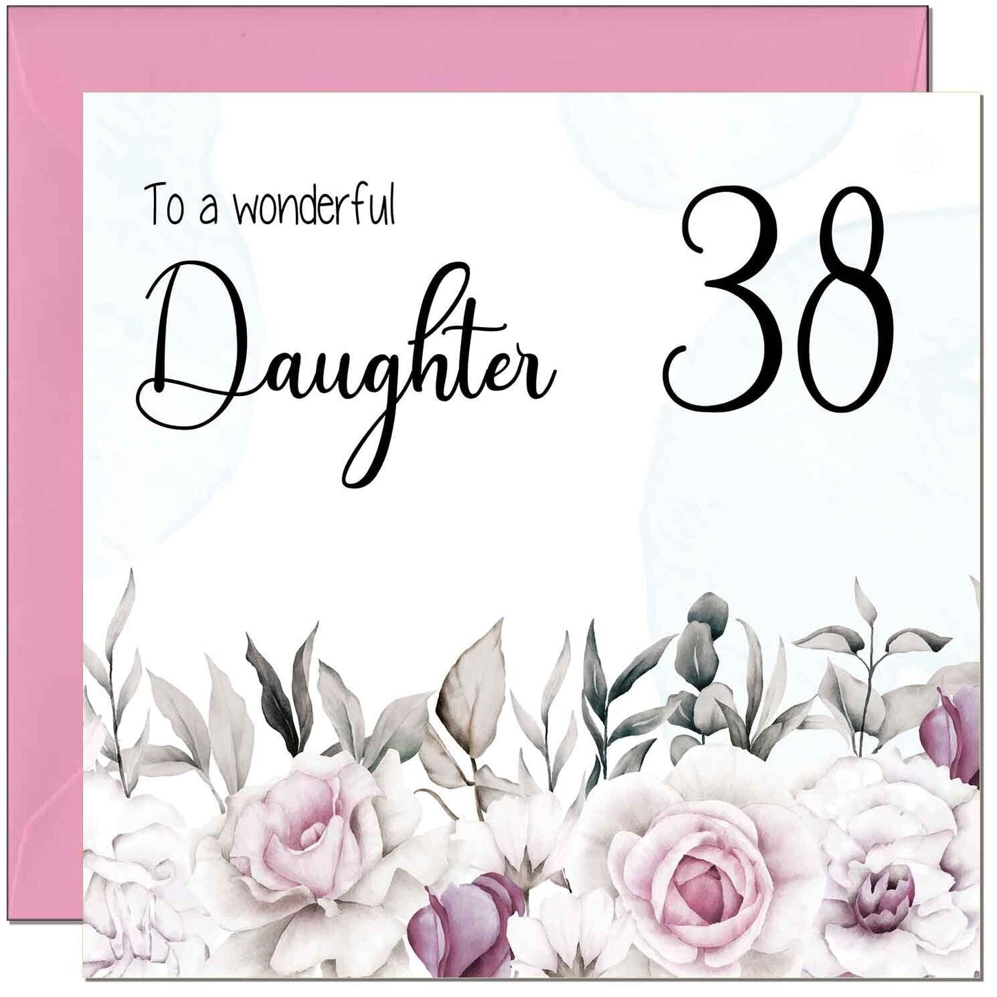 Daughter Birthday Card for Daughter Floral Elegant