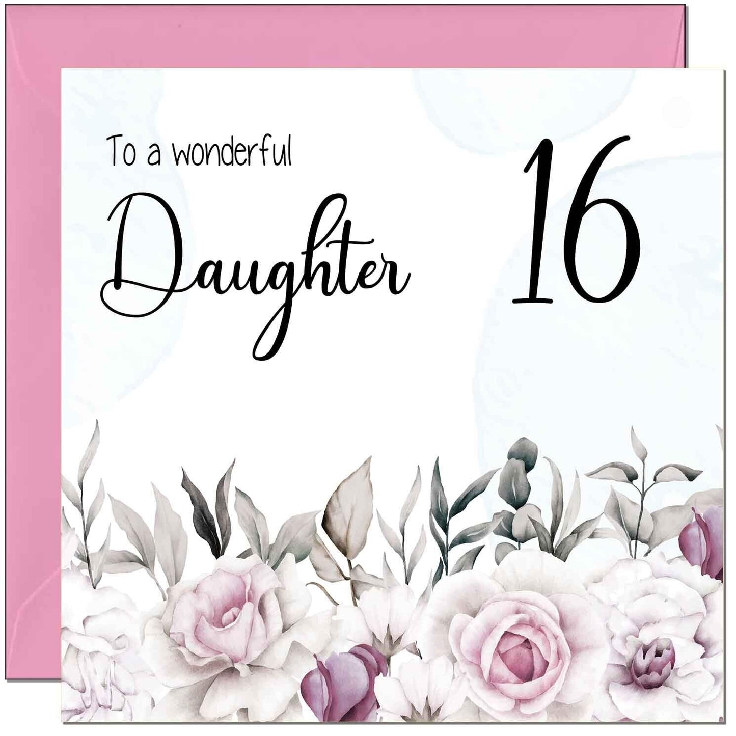 Daughter Birthday Card for Daughter Floral Elegant