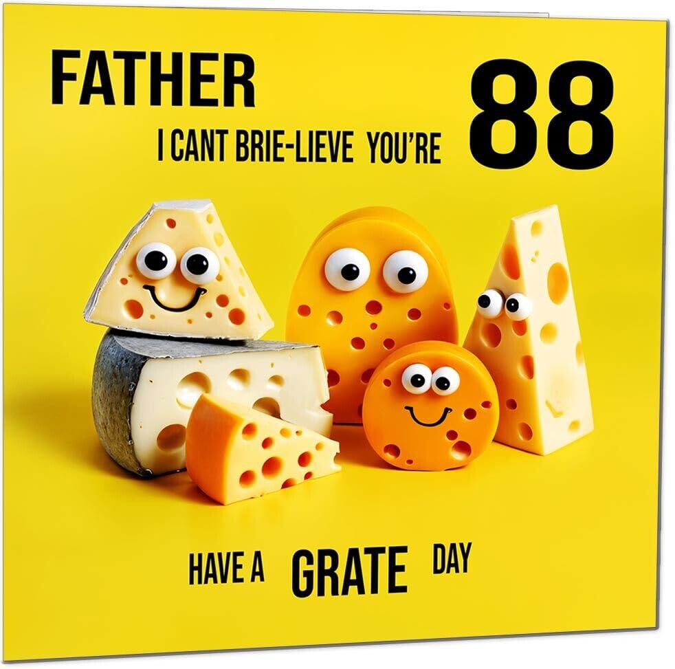 Father funny Birthday Card for Dad - Cheese Pun Funny Dad