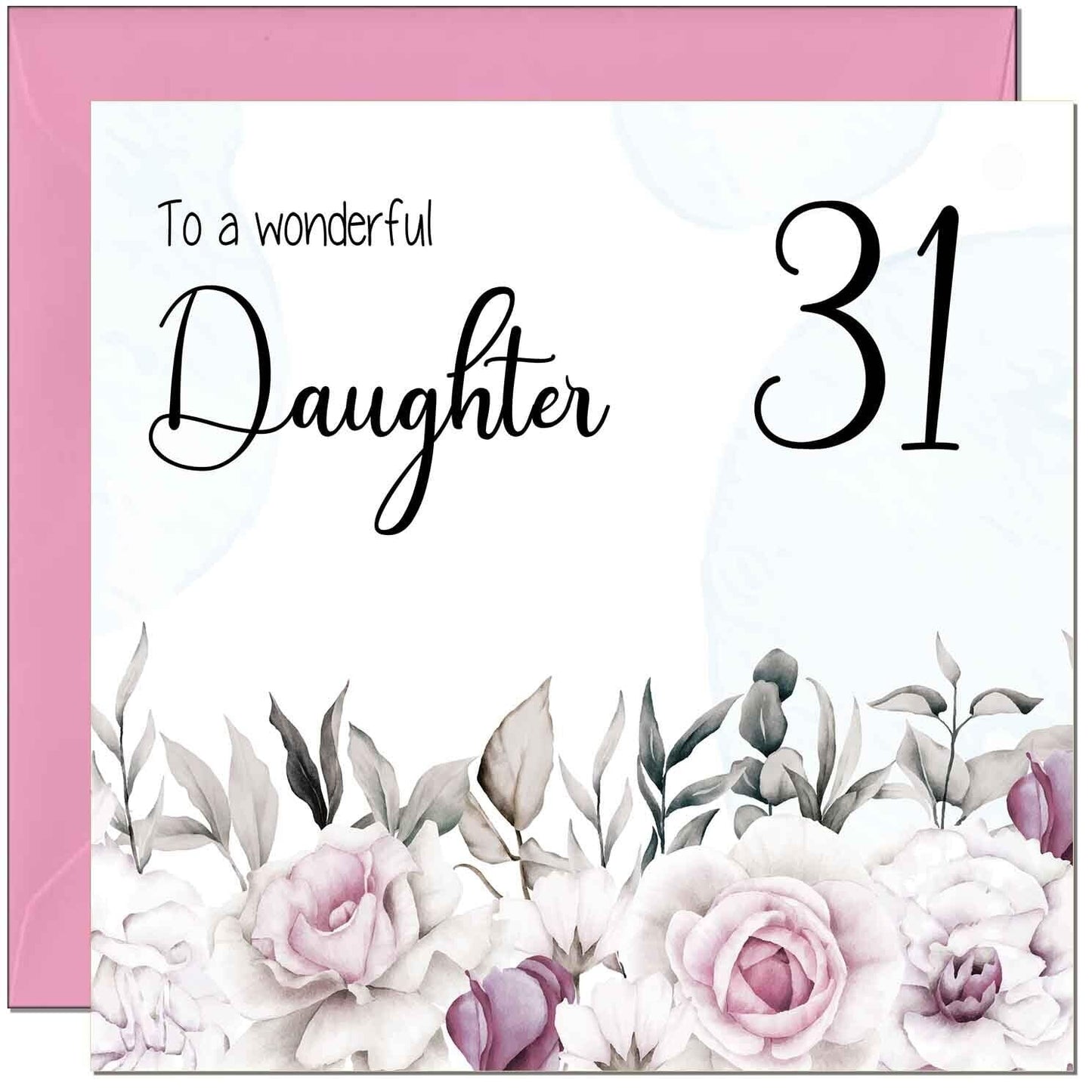 Daughter Birthday Card for Daughter Floral Elegant