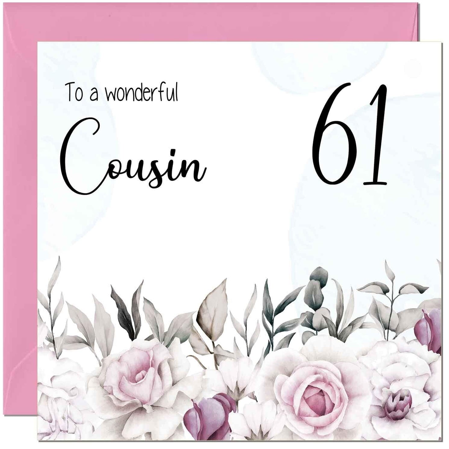Cousin Birthday Card Floral Elegant Best Cousin's