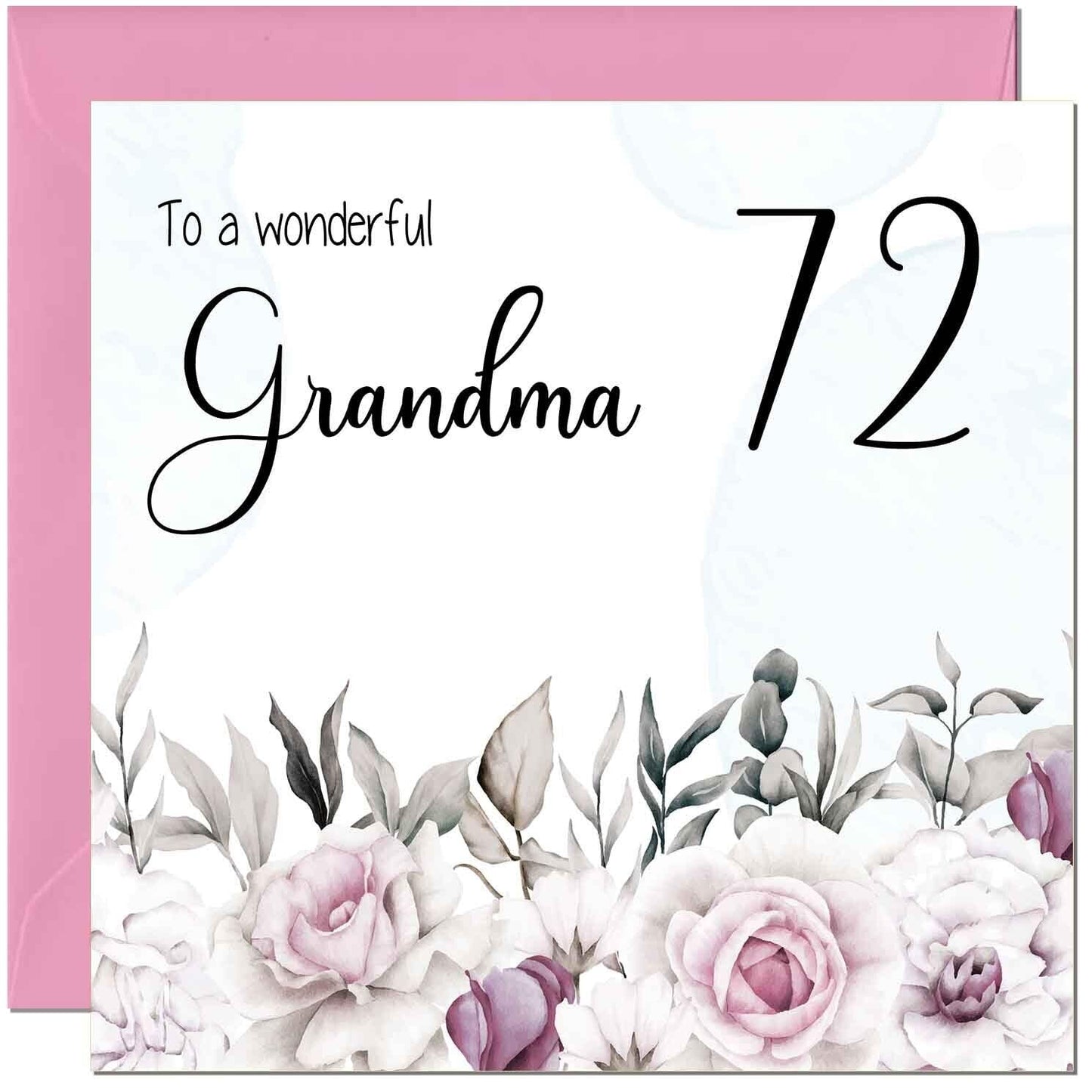 Grandma Birthday Card Floral Elegant Grandmothers