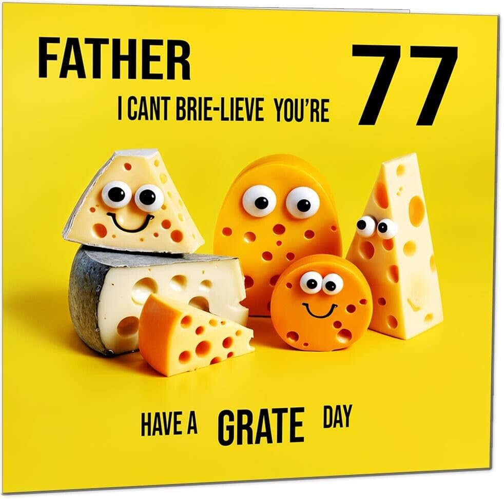 Father funny Birthday Card for Dad - Cheese Pun Funny Dad