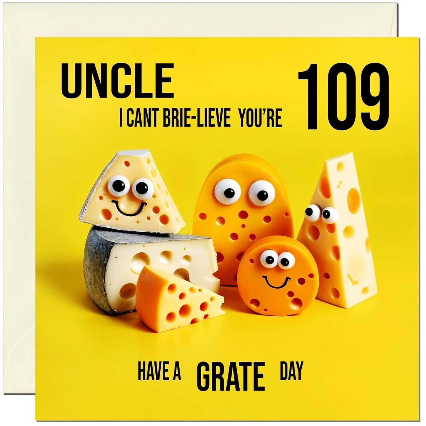 Uncle funny Birthday Card for Uncle - Cheese Pun Funny Uncles