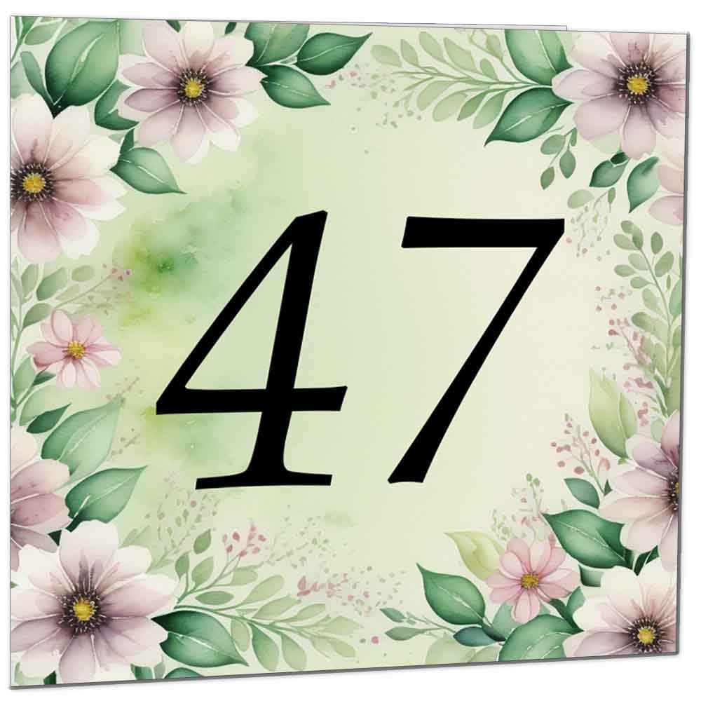 80th Birthday Card for Women Men - Green Floral Birthday Cards for 80 year old Lady Eighty Eightieth Ladies Grandma Nan Aunt Mum Sister Mom Friend